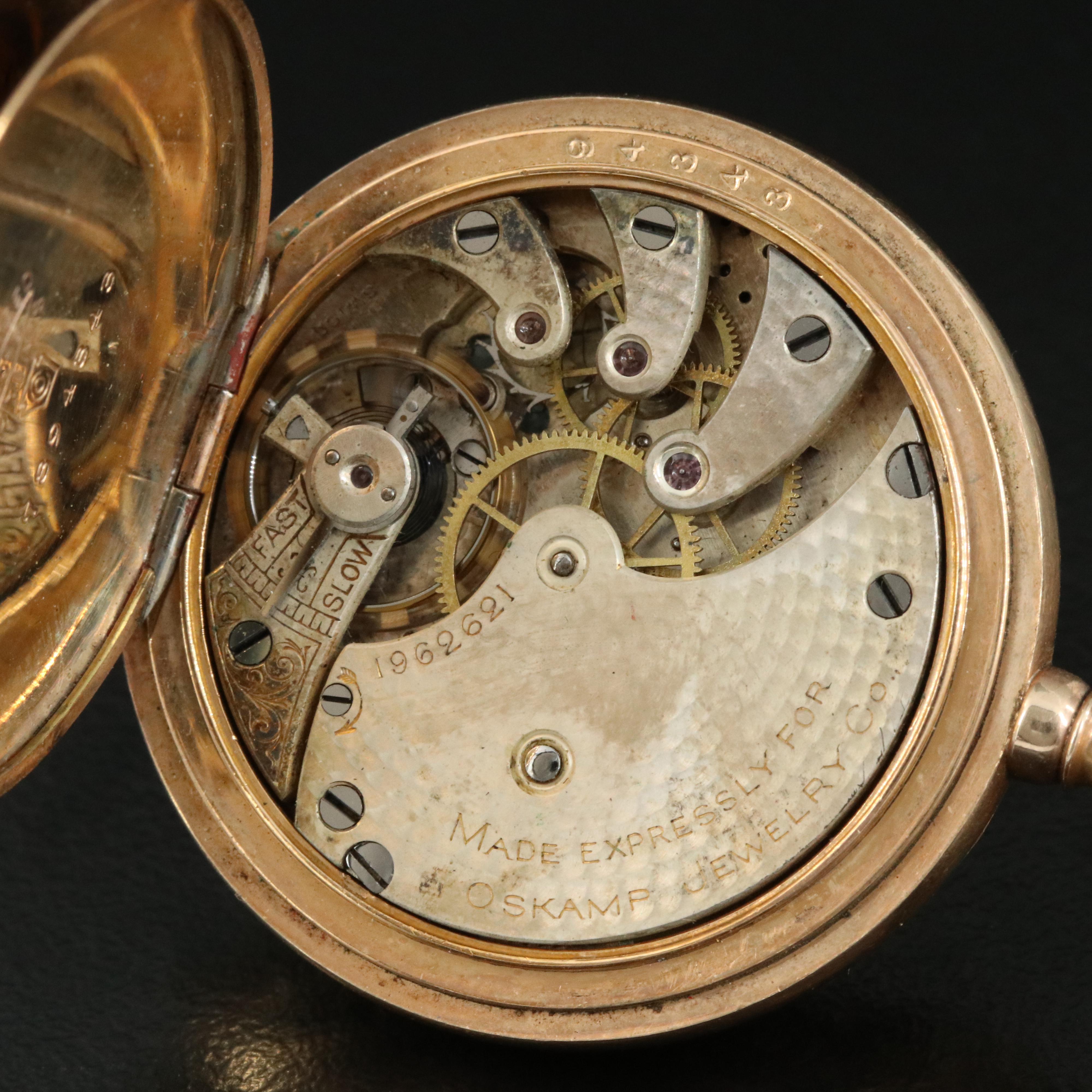 American Made Pocket Watch for Oskamp Jewelry Co.