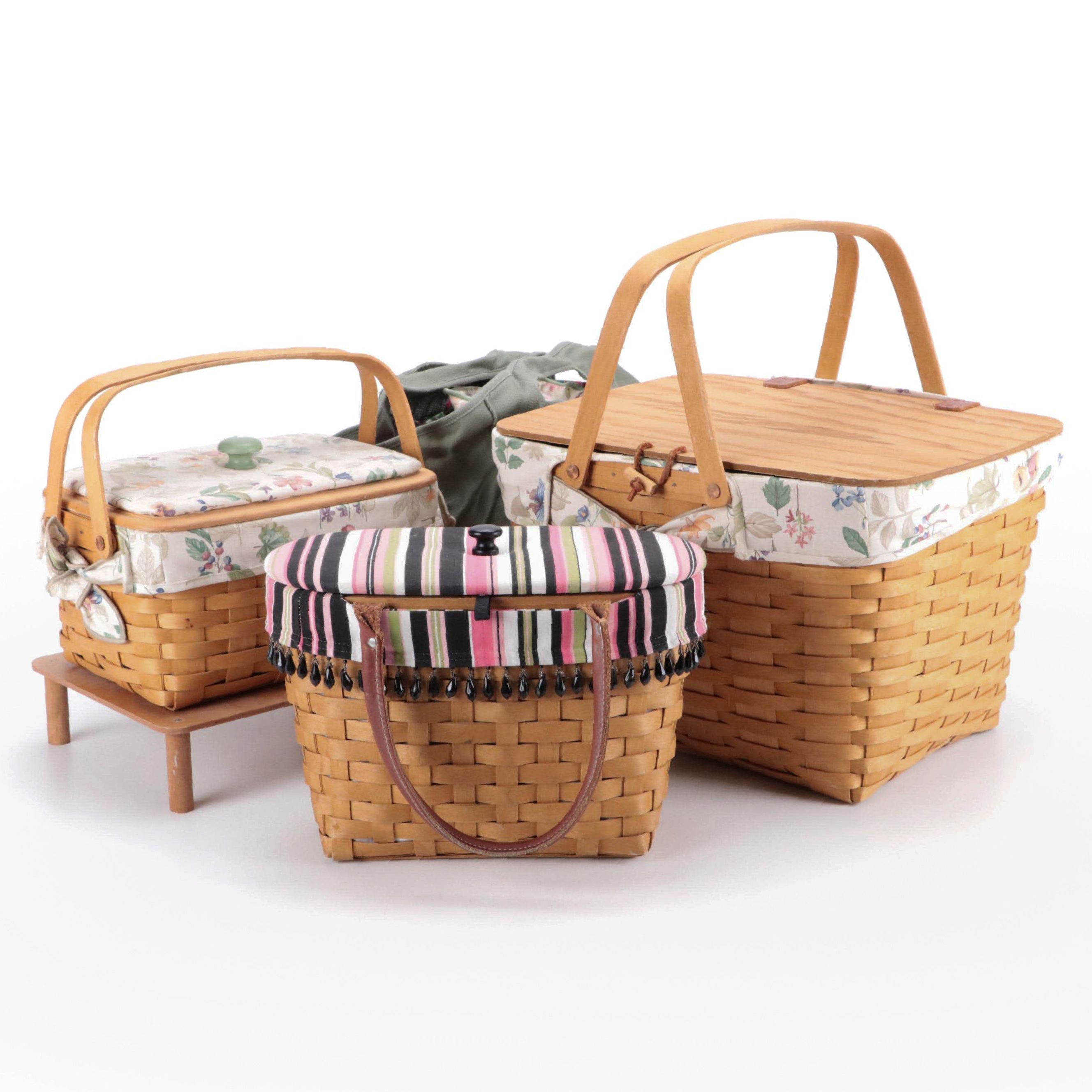 Longaberger Woven Maple Baskets with Liners