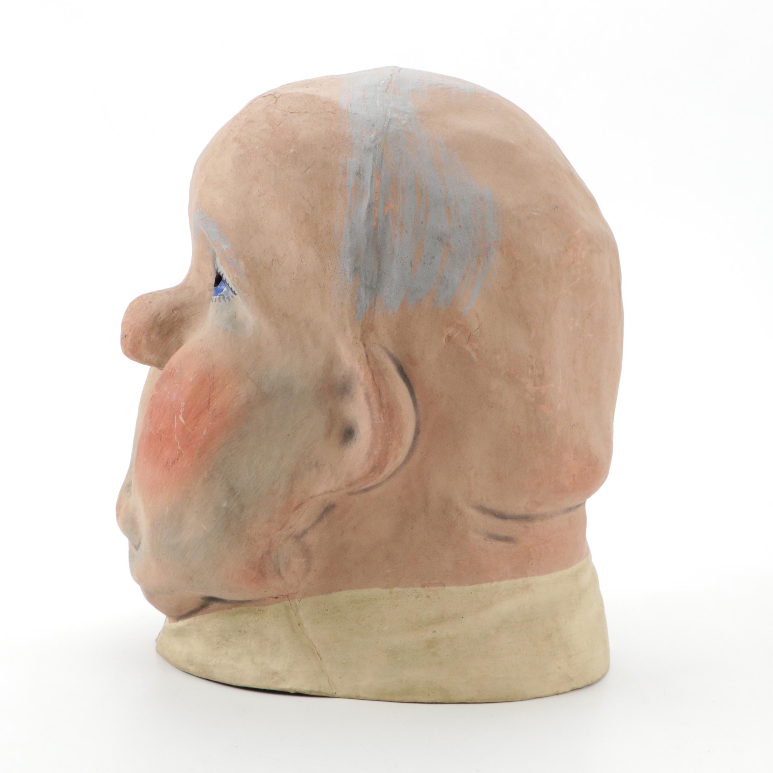 German Handcrafted Papier-Mâché Wearable Full Head Mask and Hands