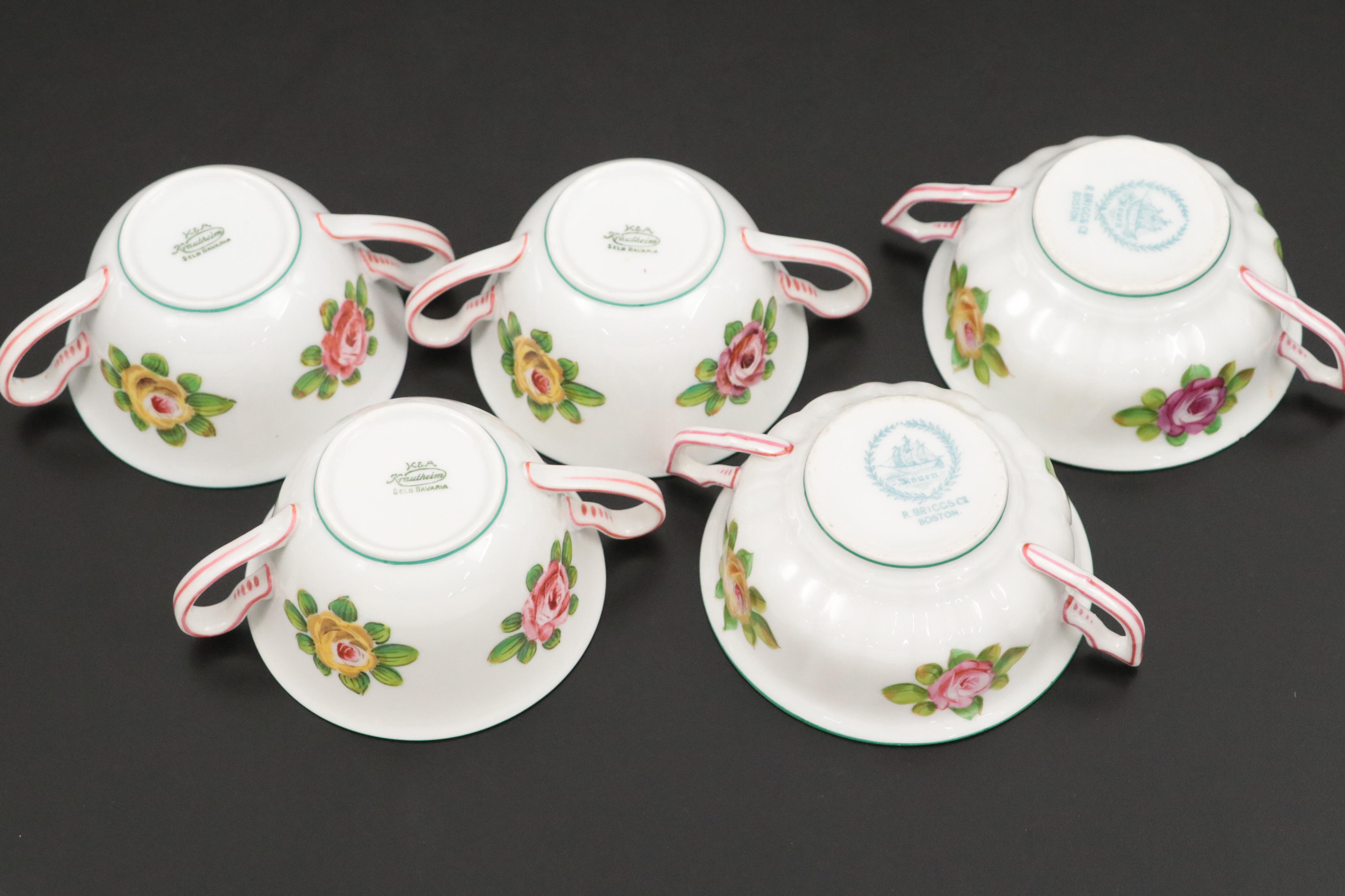 Mayer "Monticello" Ceramic Plates with Porcelain Soup Bowls and Dishes