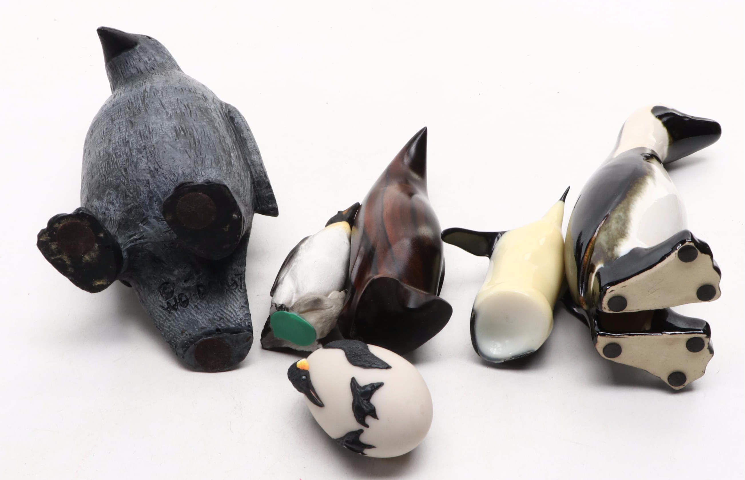 Penguin Figurines with Third Printing "Penguins" by Roger Tory Peterson