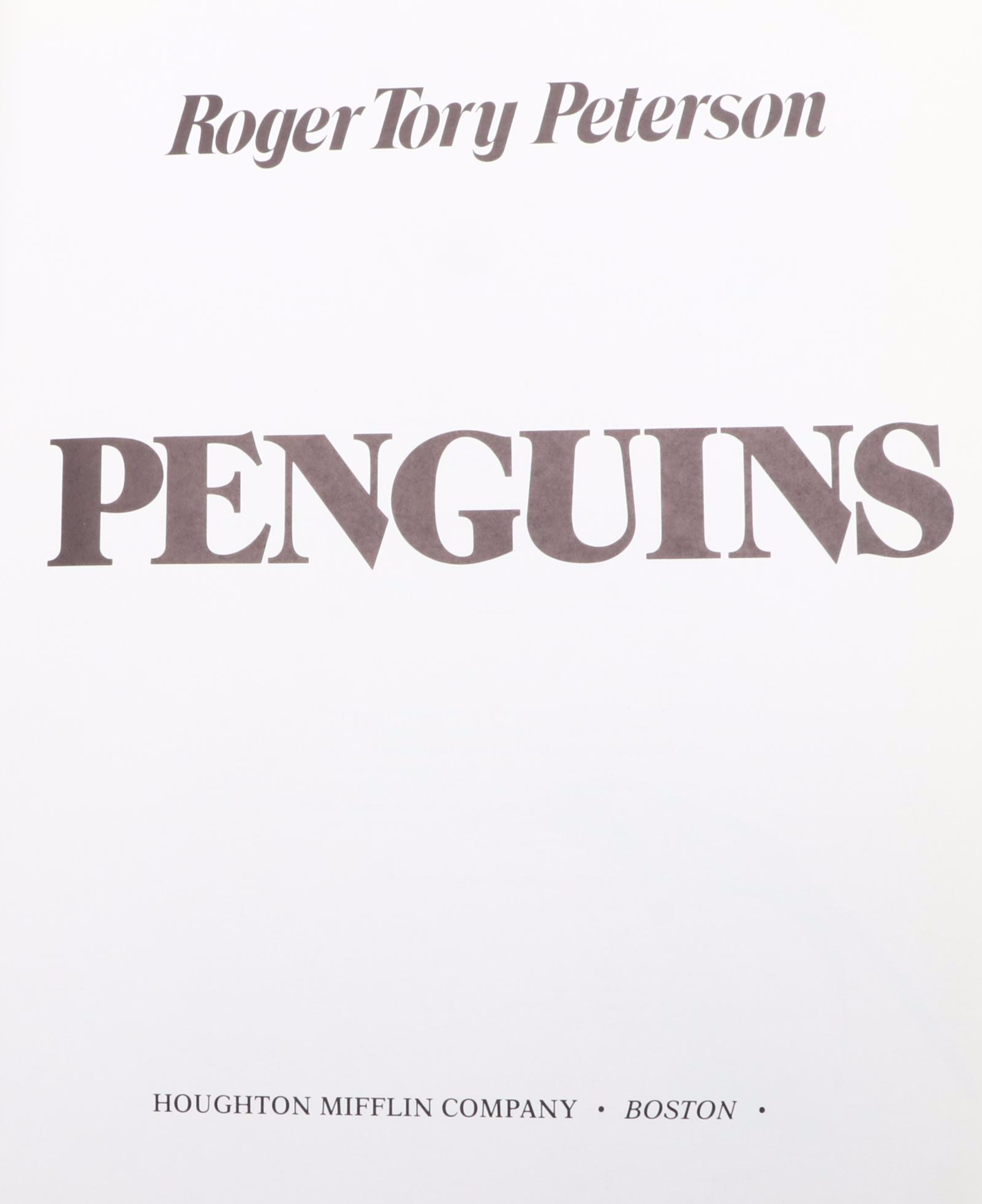 Penguin Figurines with Third Printing "Penguins" by Roger Tory Peterson