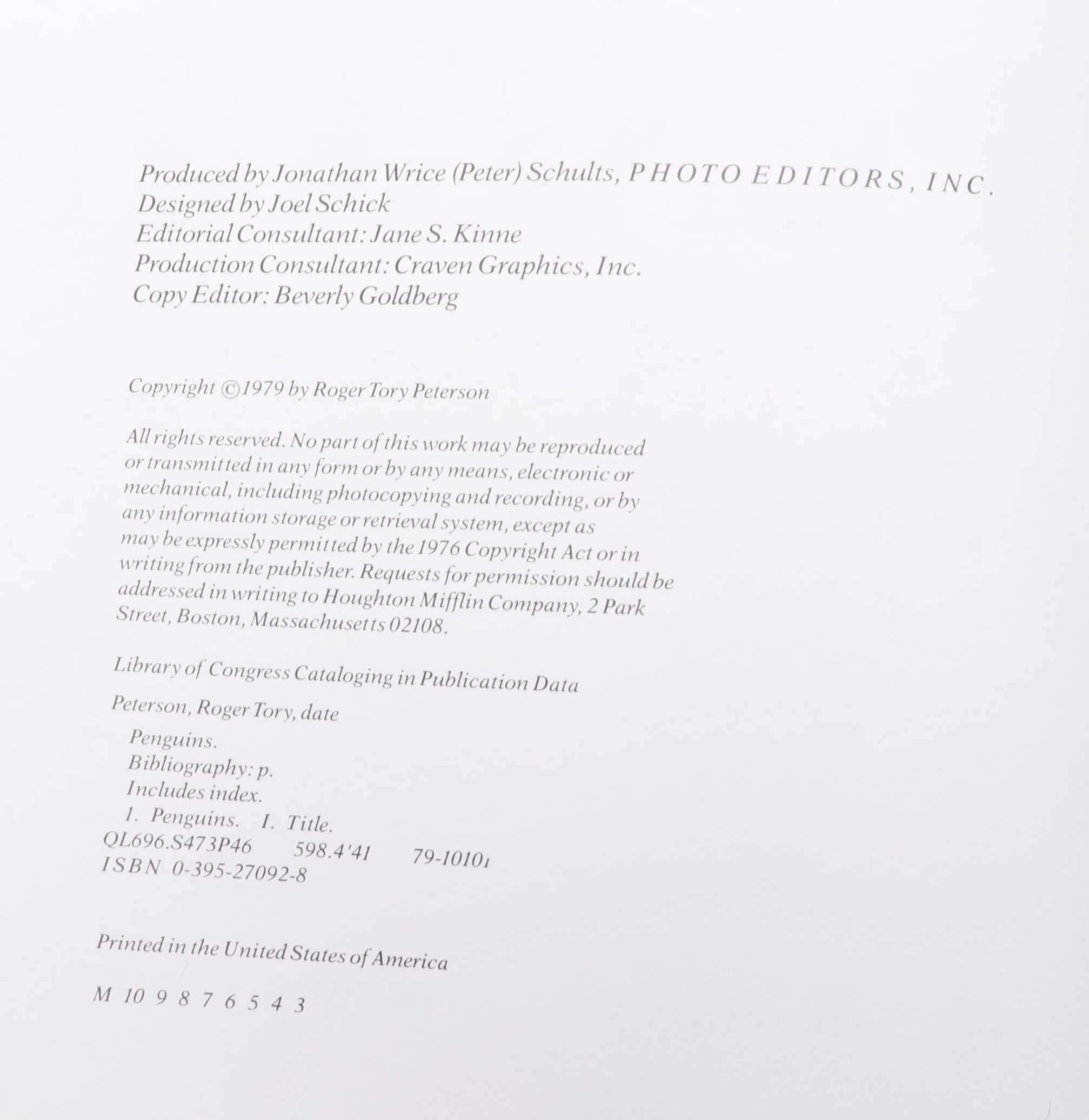 Penguin Figurines with Third Printing "Penguins" by Roger Tory Peterson