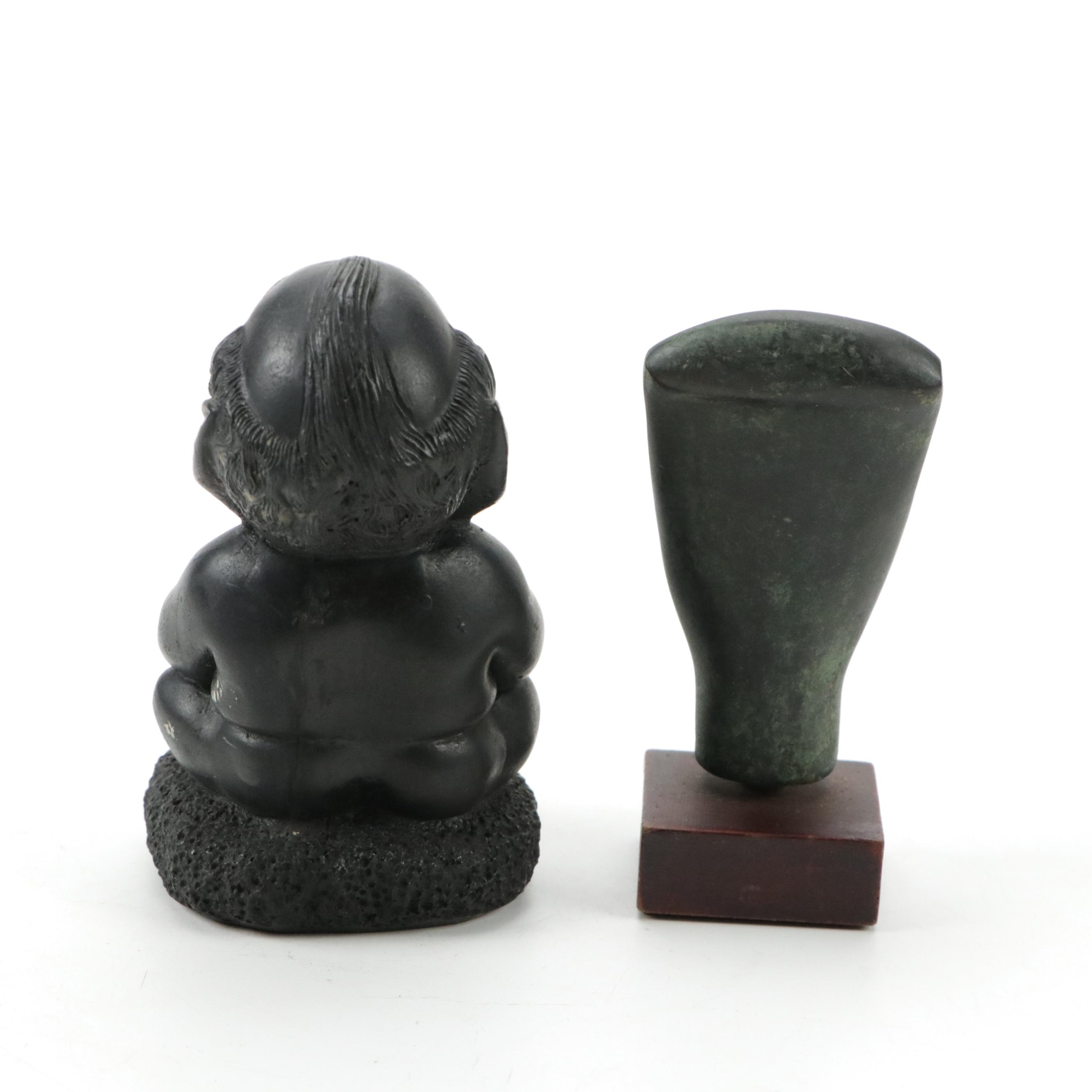 McCoy Art Pottery Cornucopia Vase with Other Ceramic and Metal Décor