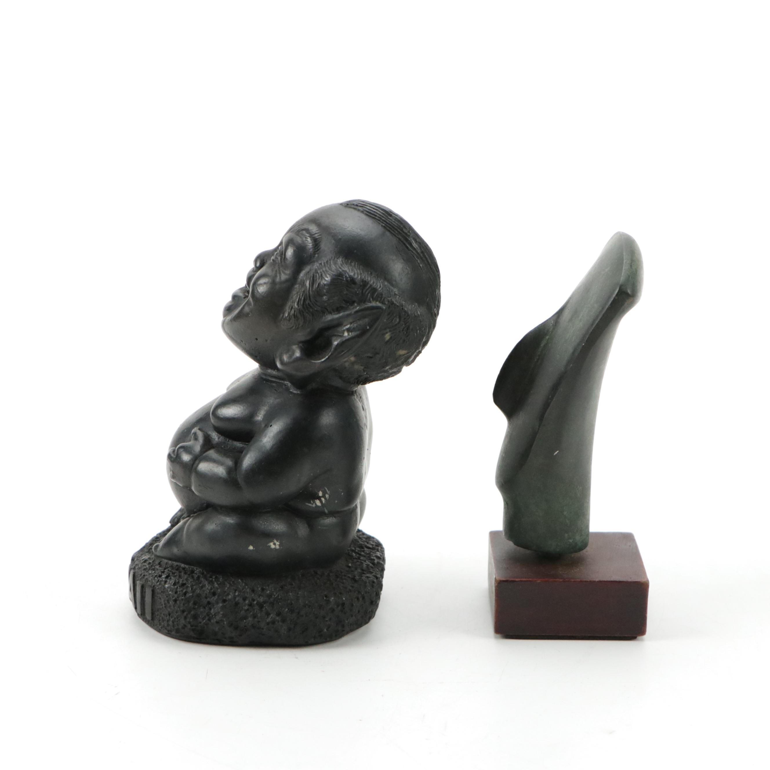 McCoy Art Pottery Cornucopia Vase with Other Ceramic and Metal Décor