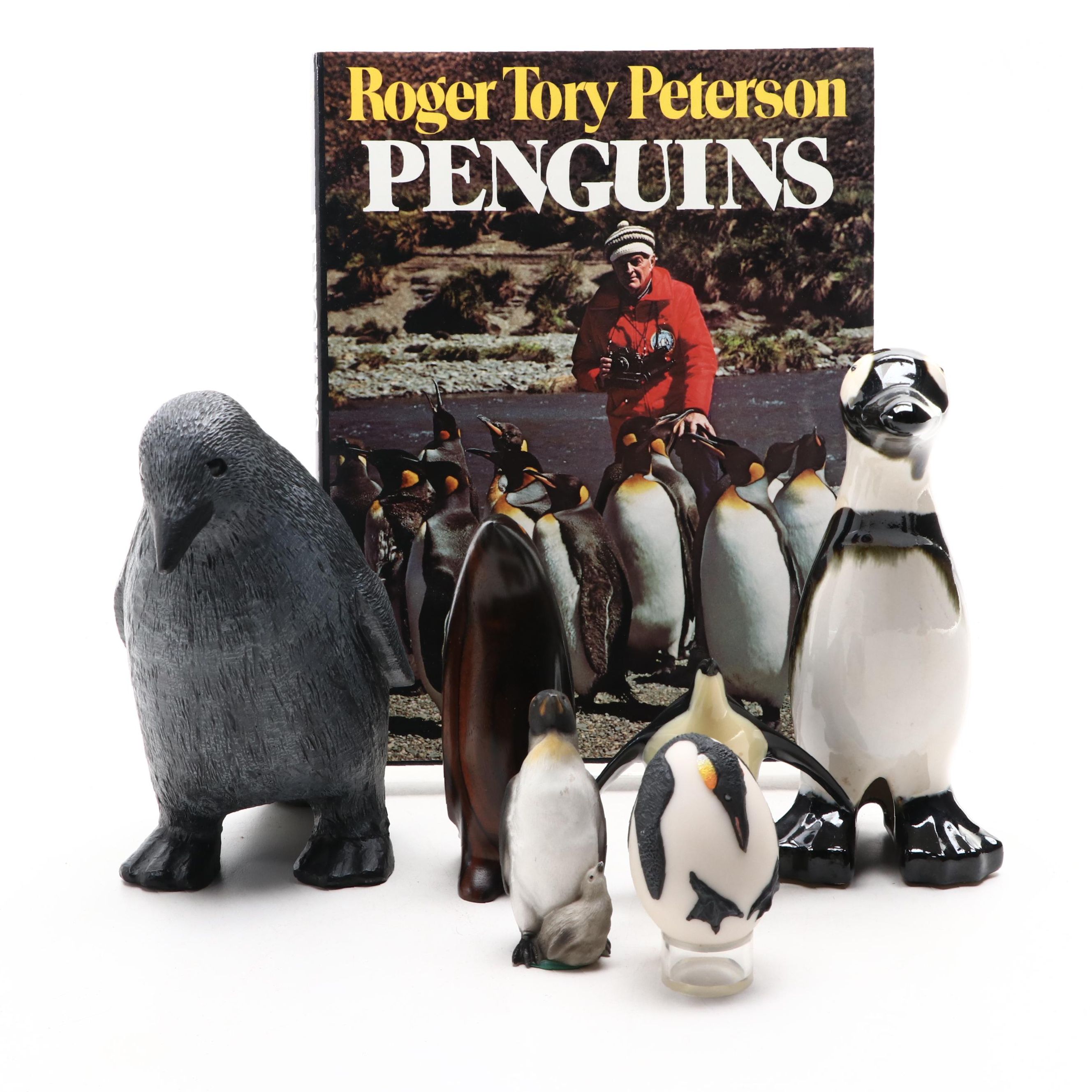 Penguin Figurines with Third Printing "Penguins" by Roger Tory Peterson