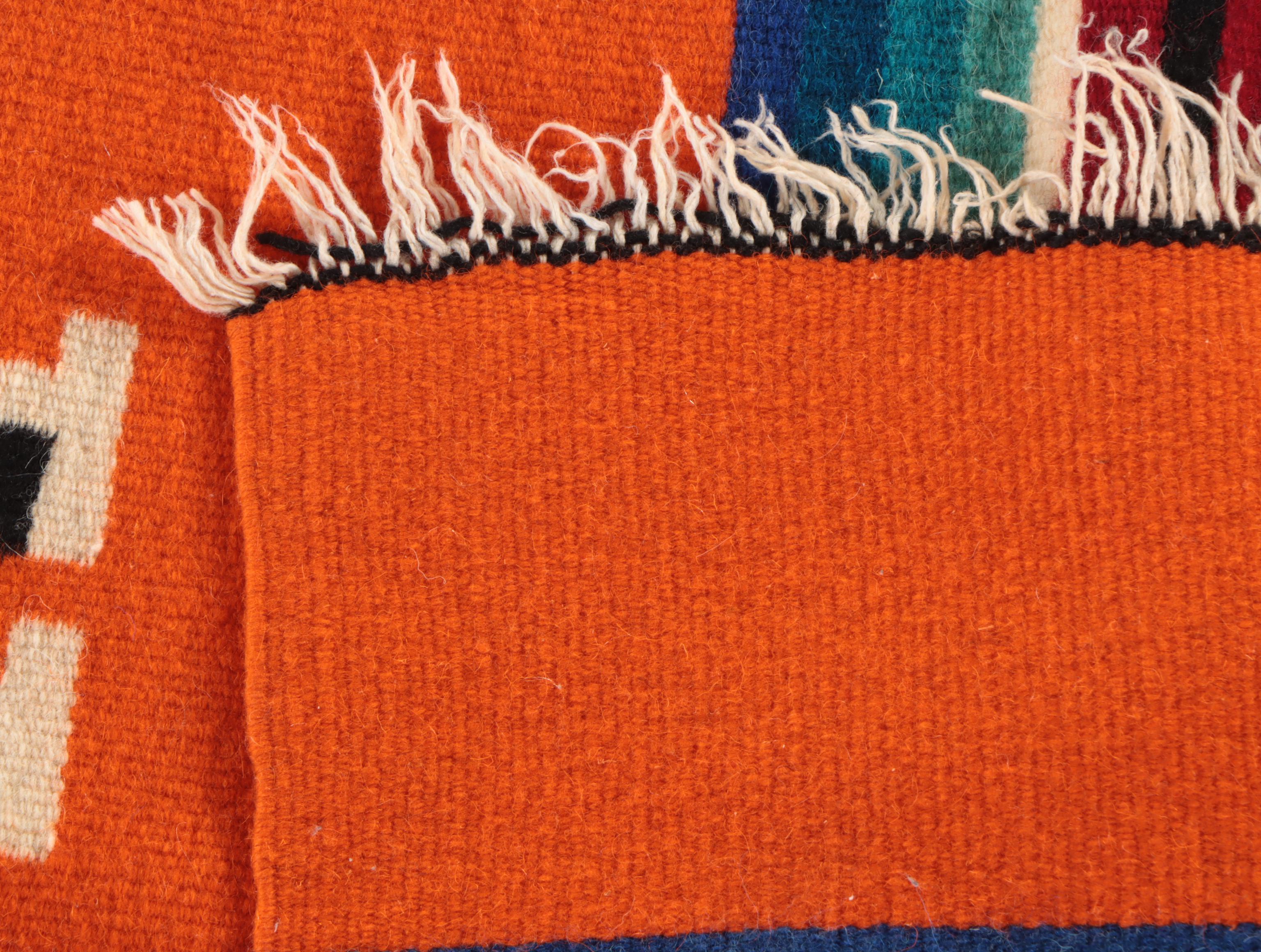 2'1 x 4'10 Handwoven Mexican Oaxaca Accent Rug