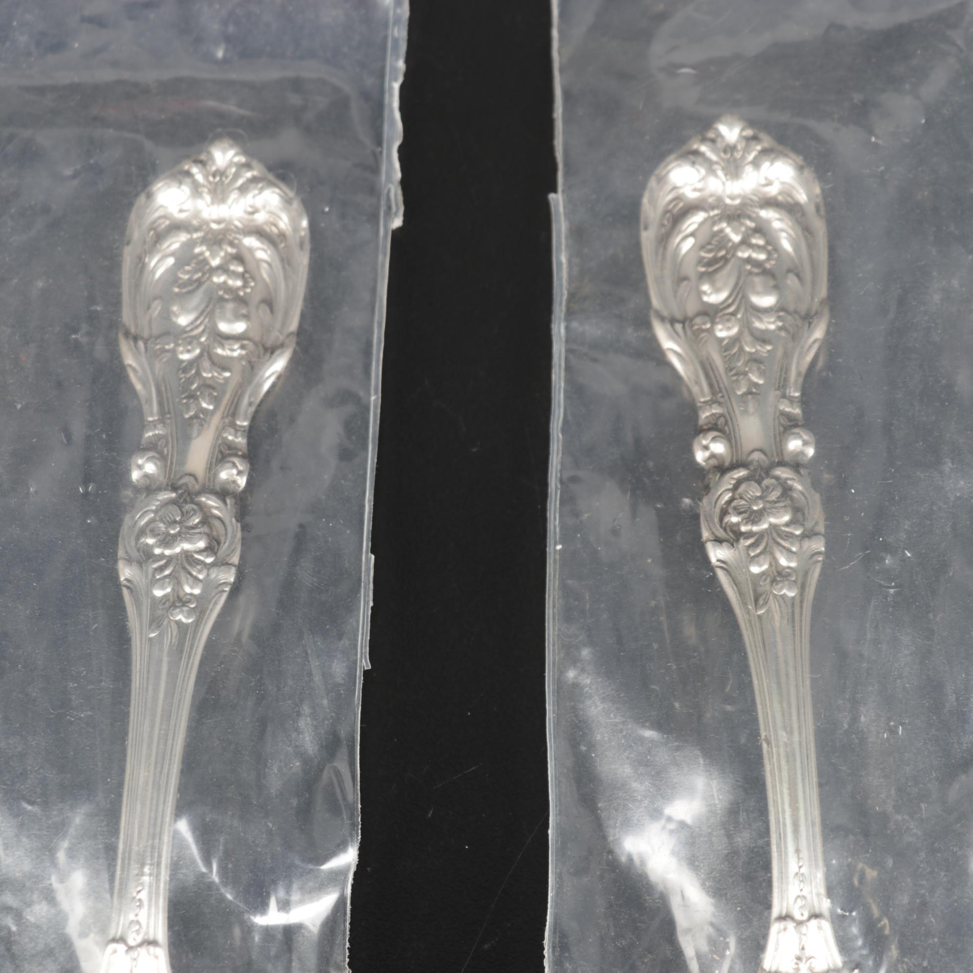 Reed & Barton Sterling "Francis I" Teaspoons With Double Facet-Bead Stem Crystal