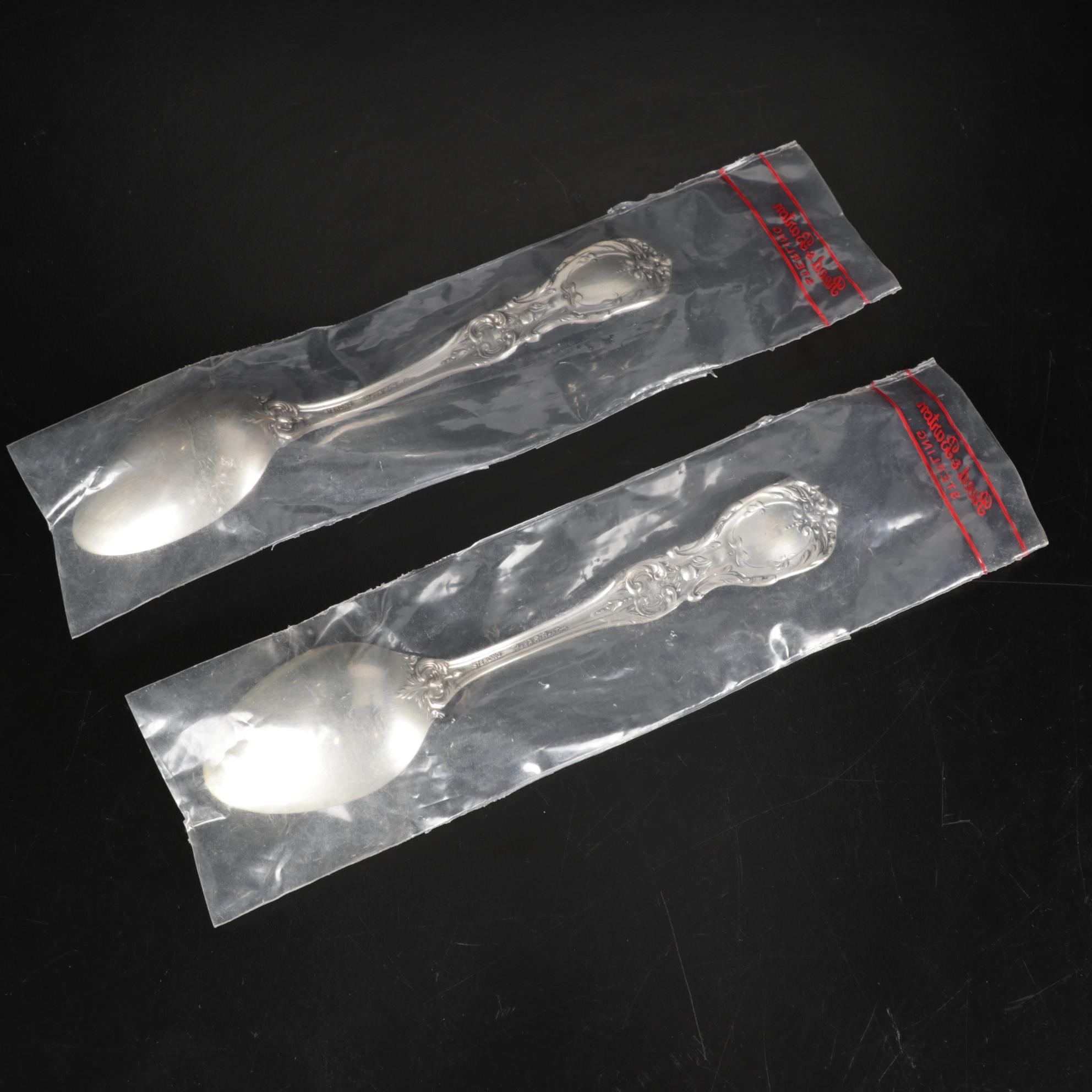 Reed & Barton Sterling "Francis I" Teaspoons With Double Facet-Bead Stem Crystal