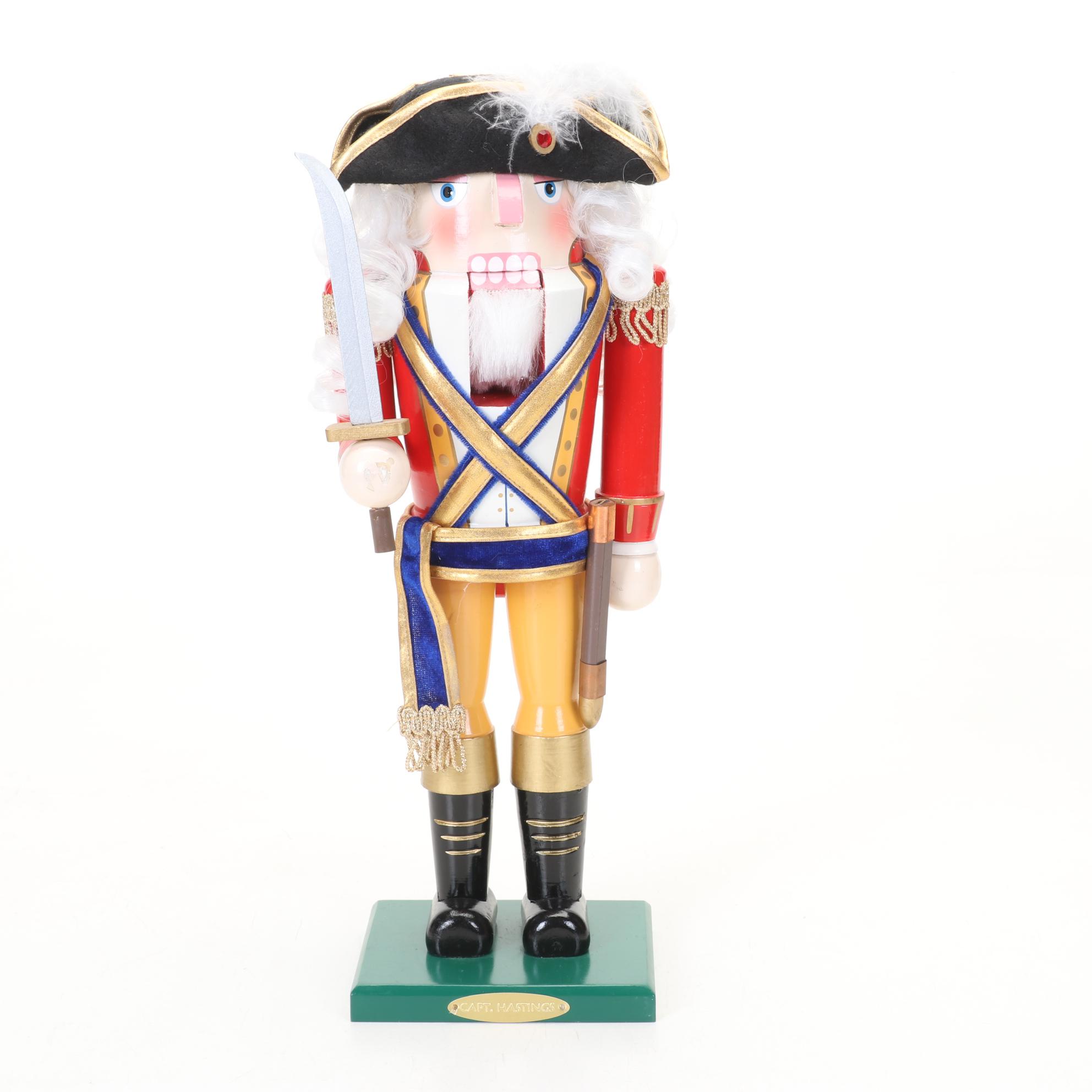 Three Bombay Co. Wooden Nutcrackers Featuring "Shakespeare"