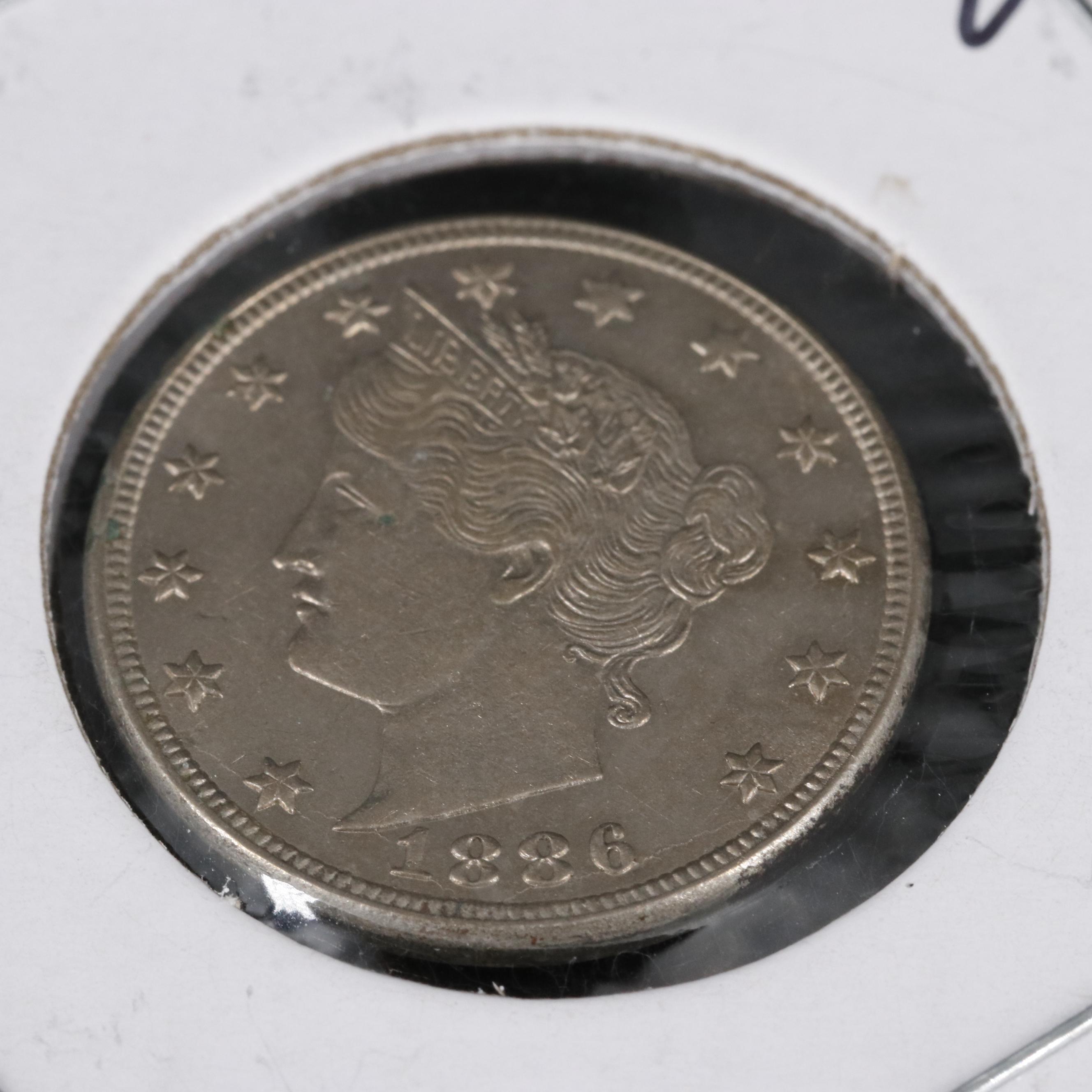 Key Date 1886 Liberty Head "V" Nickel
