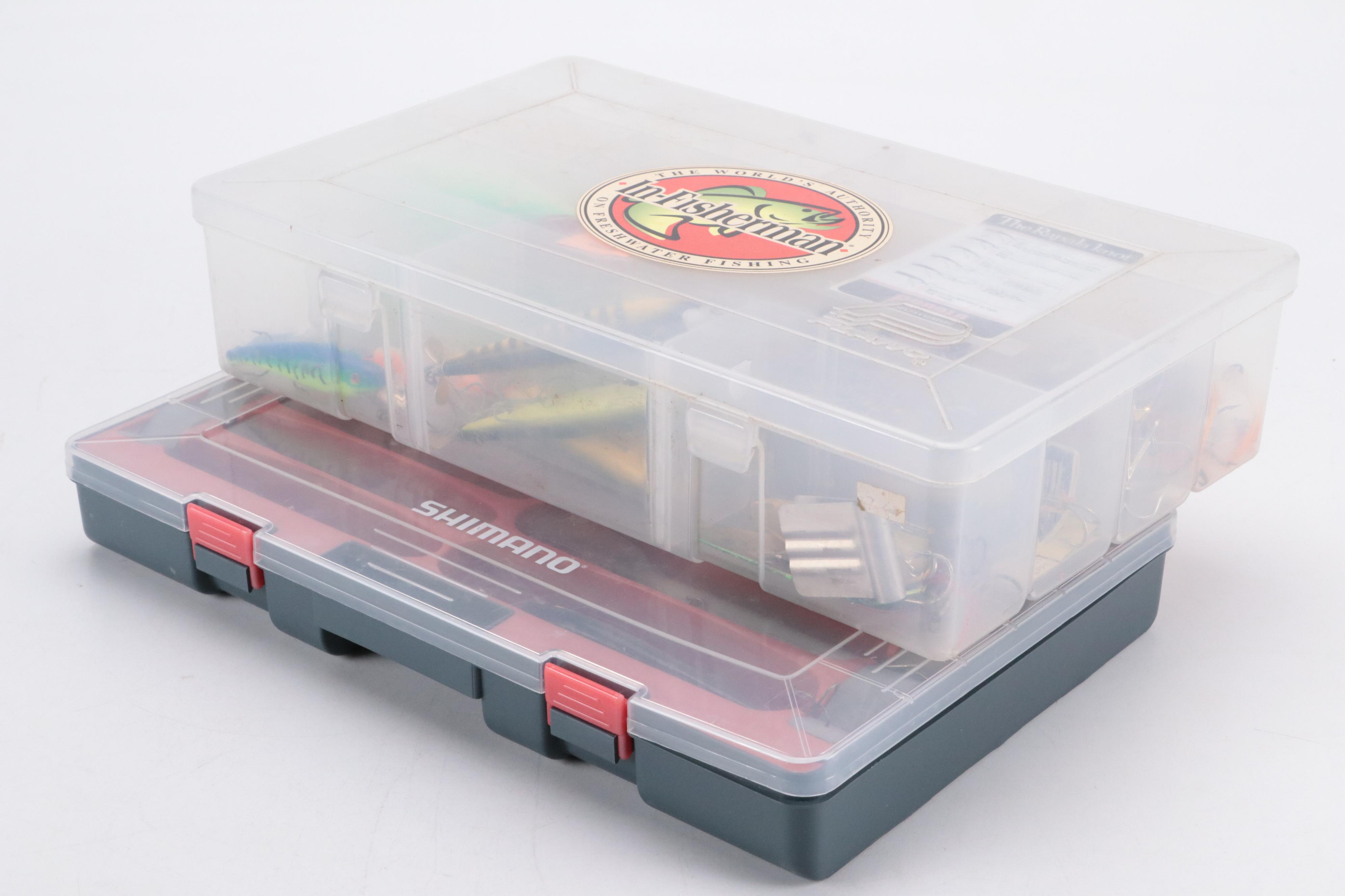In-Fisherman and Shimano Plastic Bait Box with More Fishing Gear