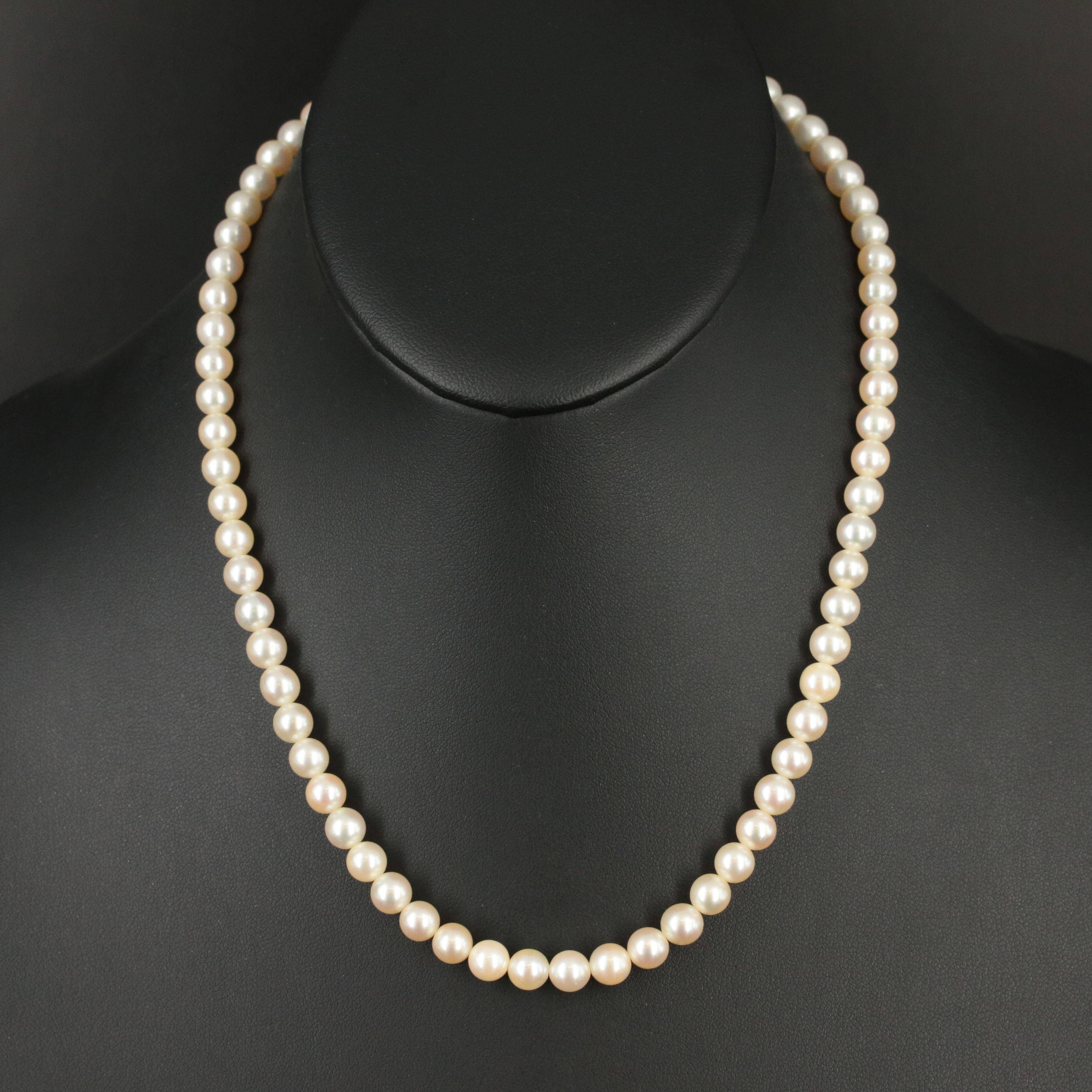 Mikimoto Pearl Necklace with Sterling Clasp