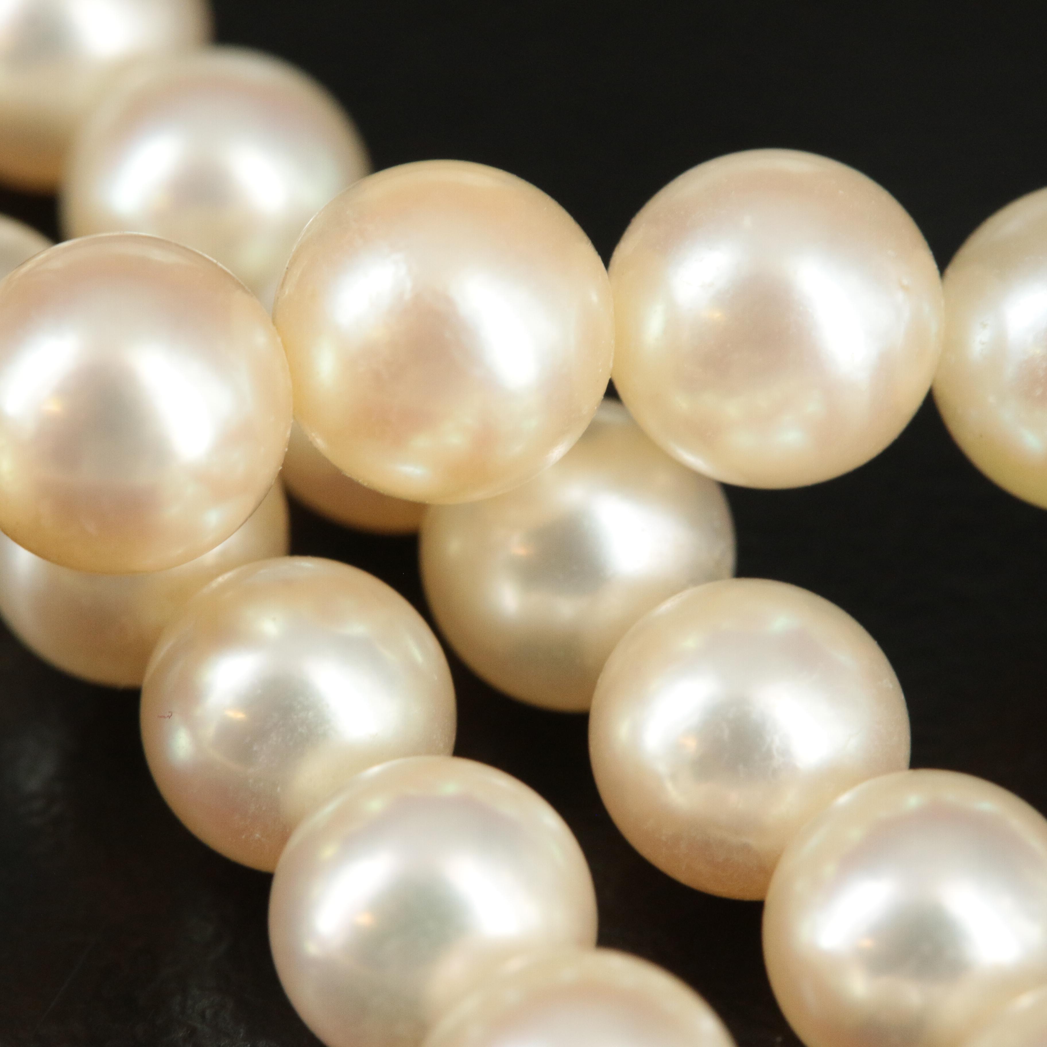 Mikimoto Pearl Necklace with Sterling Clasp