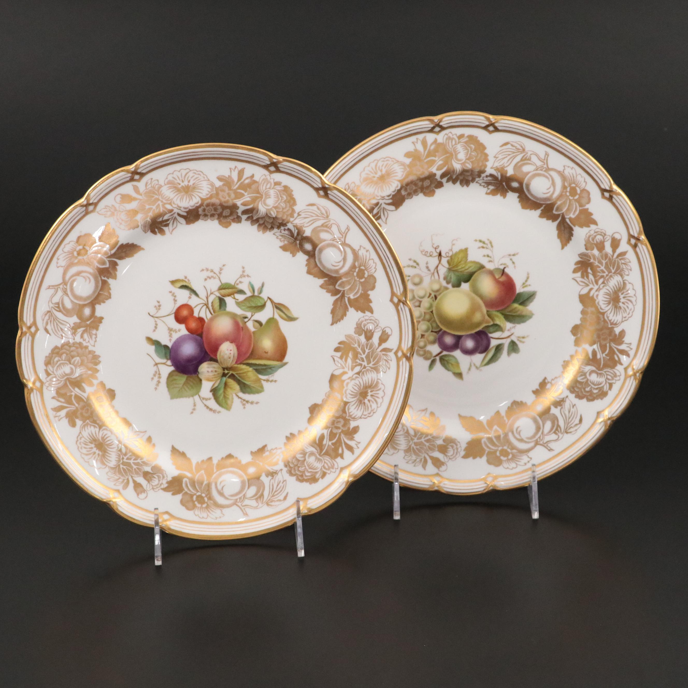Spode "Golden Valley" Gilt Bone China Dinner Plates, Mid20th to Early