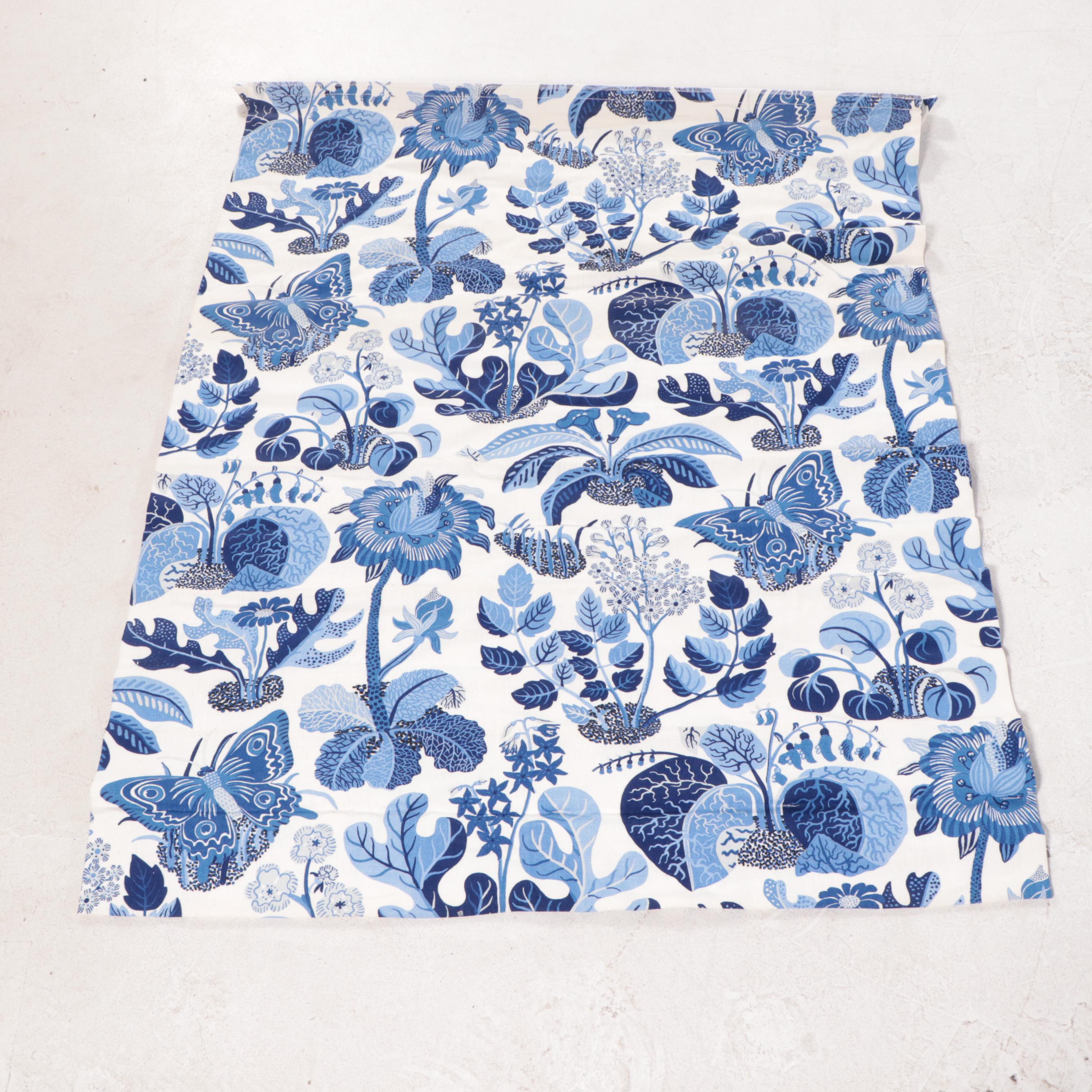 Schumacher Castanet Embroidered and Exotic Butterfly Custom Roman Blinds