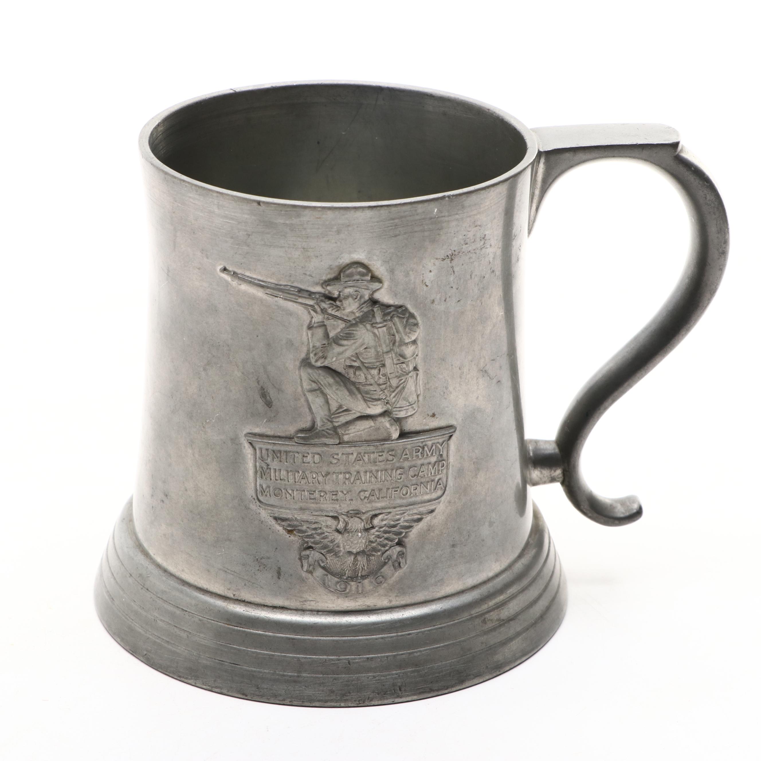 Reed & Barton Pewter United State Army Presentation Tankard, Early 20th Century
