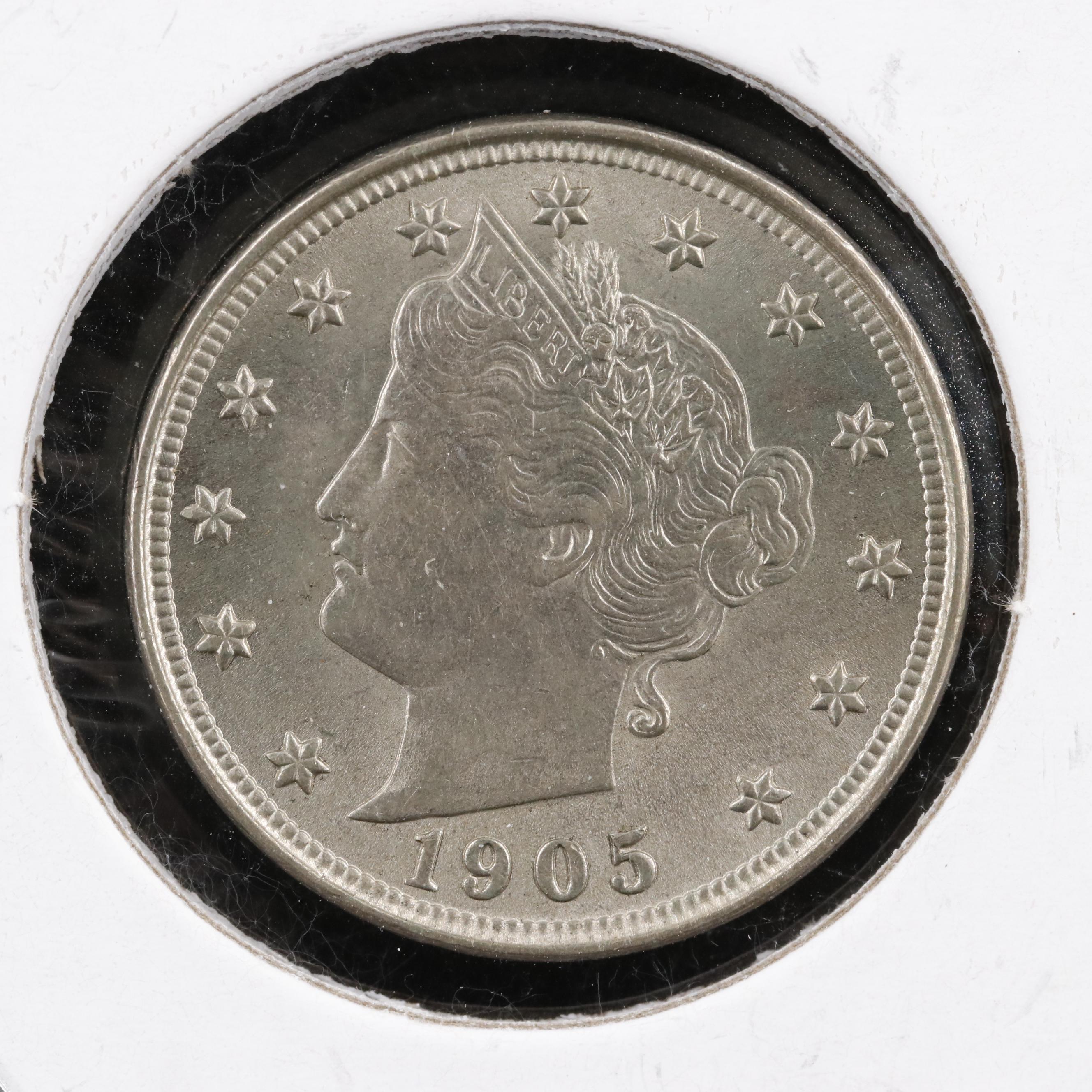 1905 and 1906 Liberty Head "V" Nickels