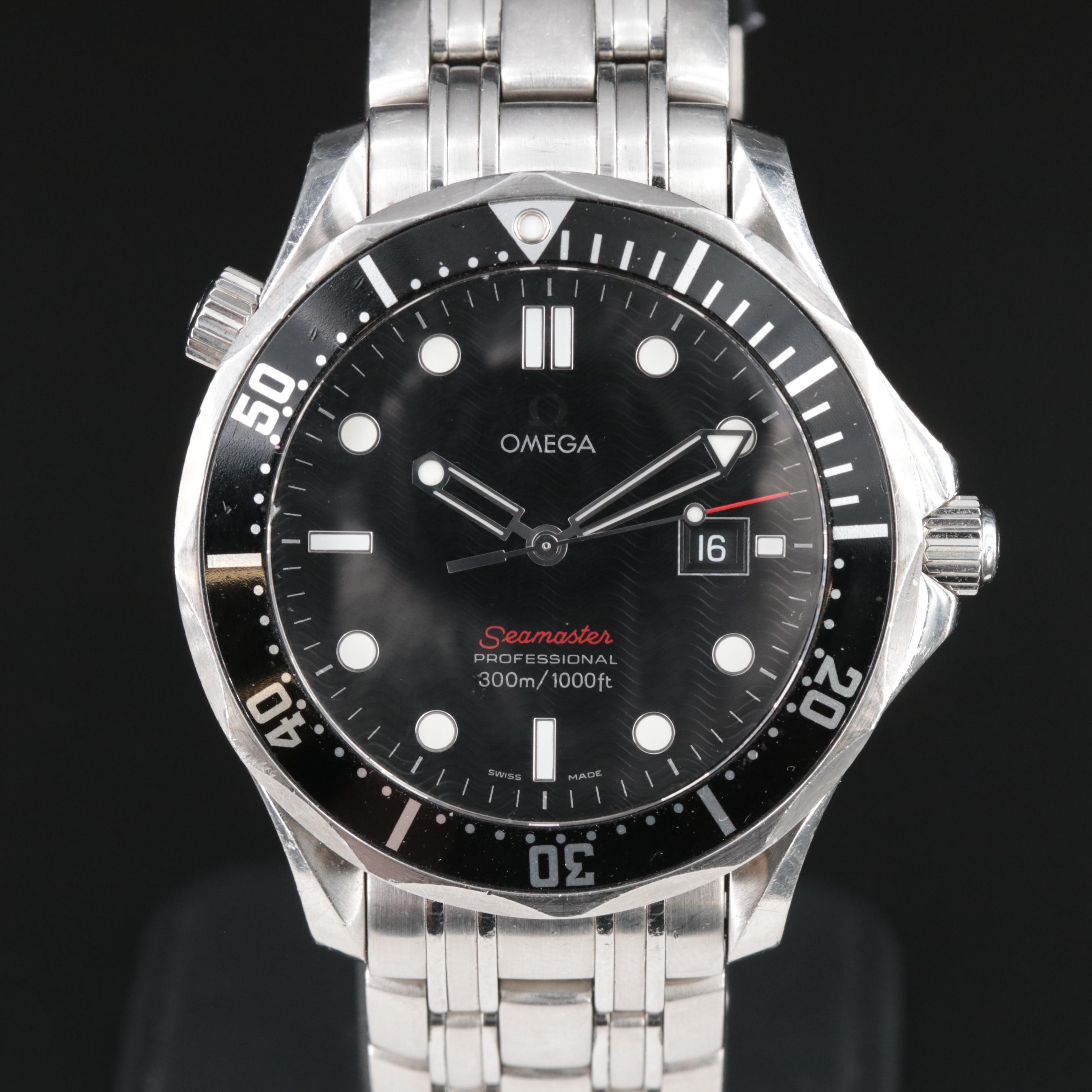 Omega Seamaster Professional 300M Black Wave Watch