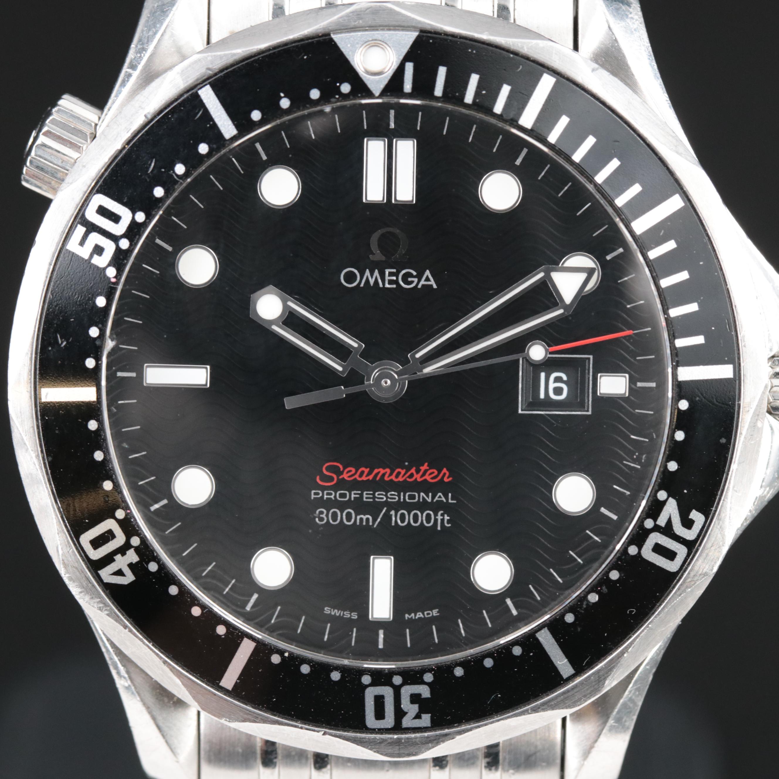 Omega Seamaster Professional 300M Black Wave Watch