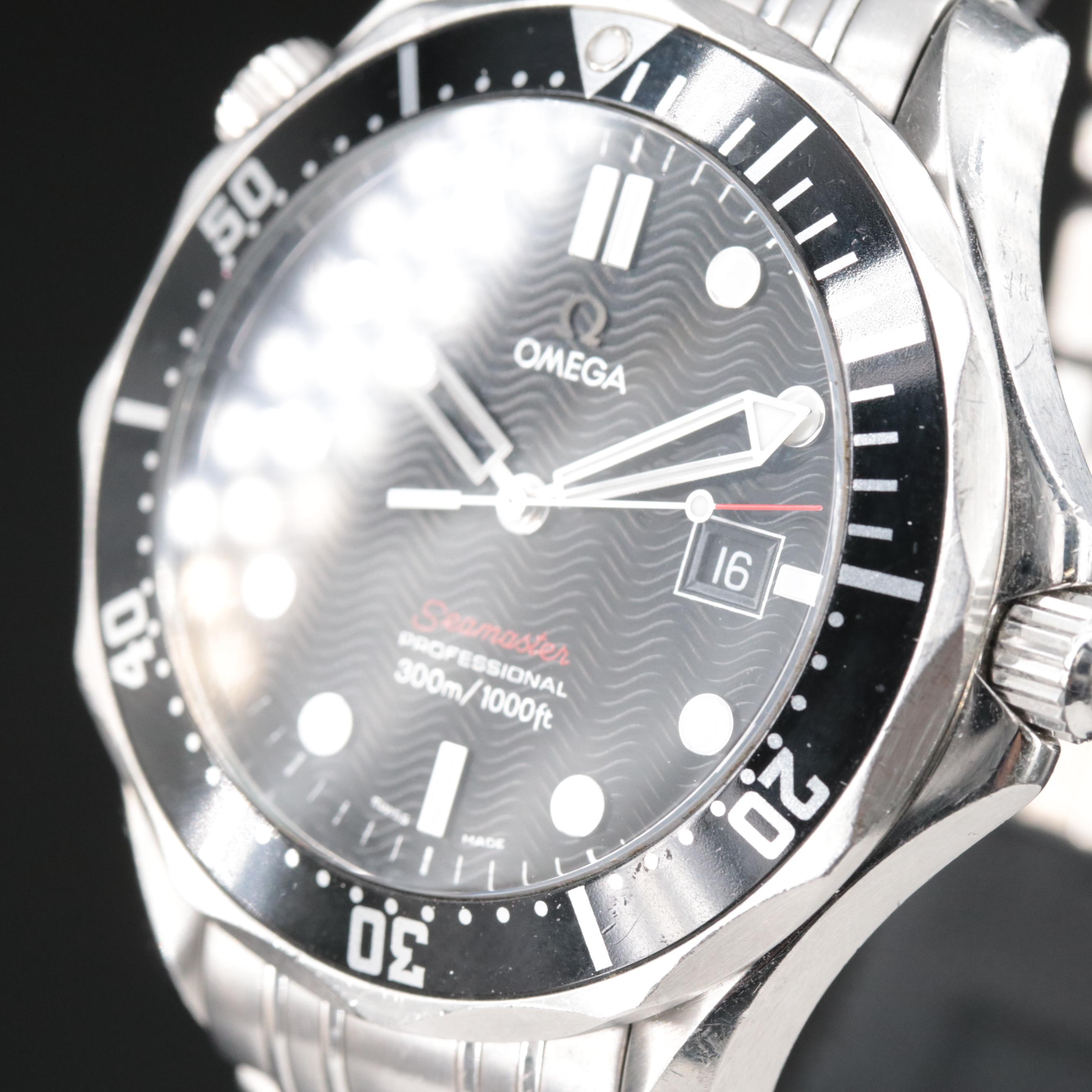 Omega Seamaster Professional 300M Black Wave Watch