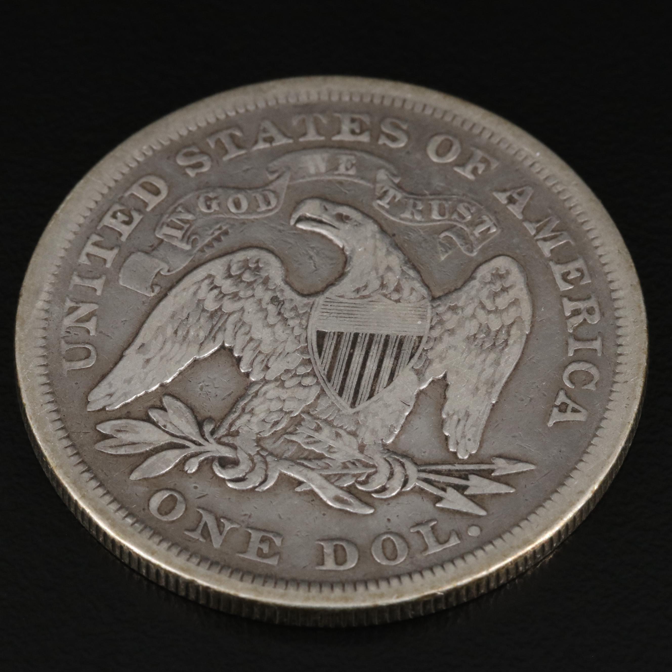 1870 Liberty Seated Silver Dollar