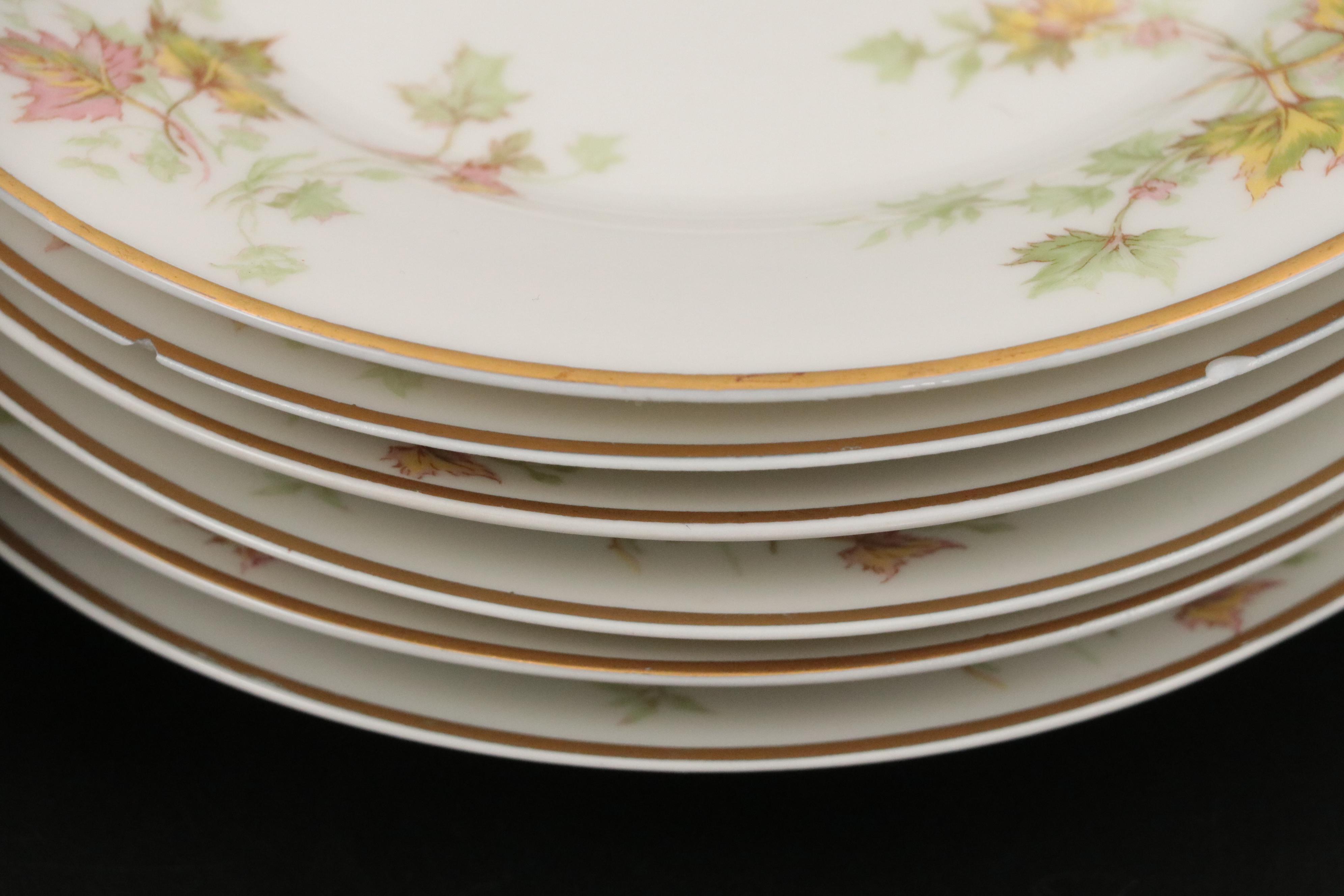 Haviland Limoges "Autumn Leaf" Porcelain Dinnerware, Mid-20th Century