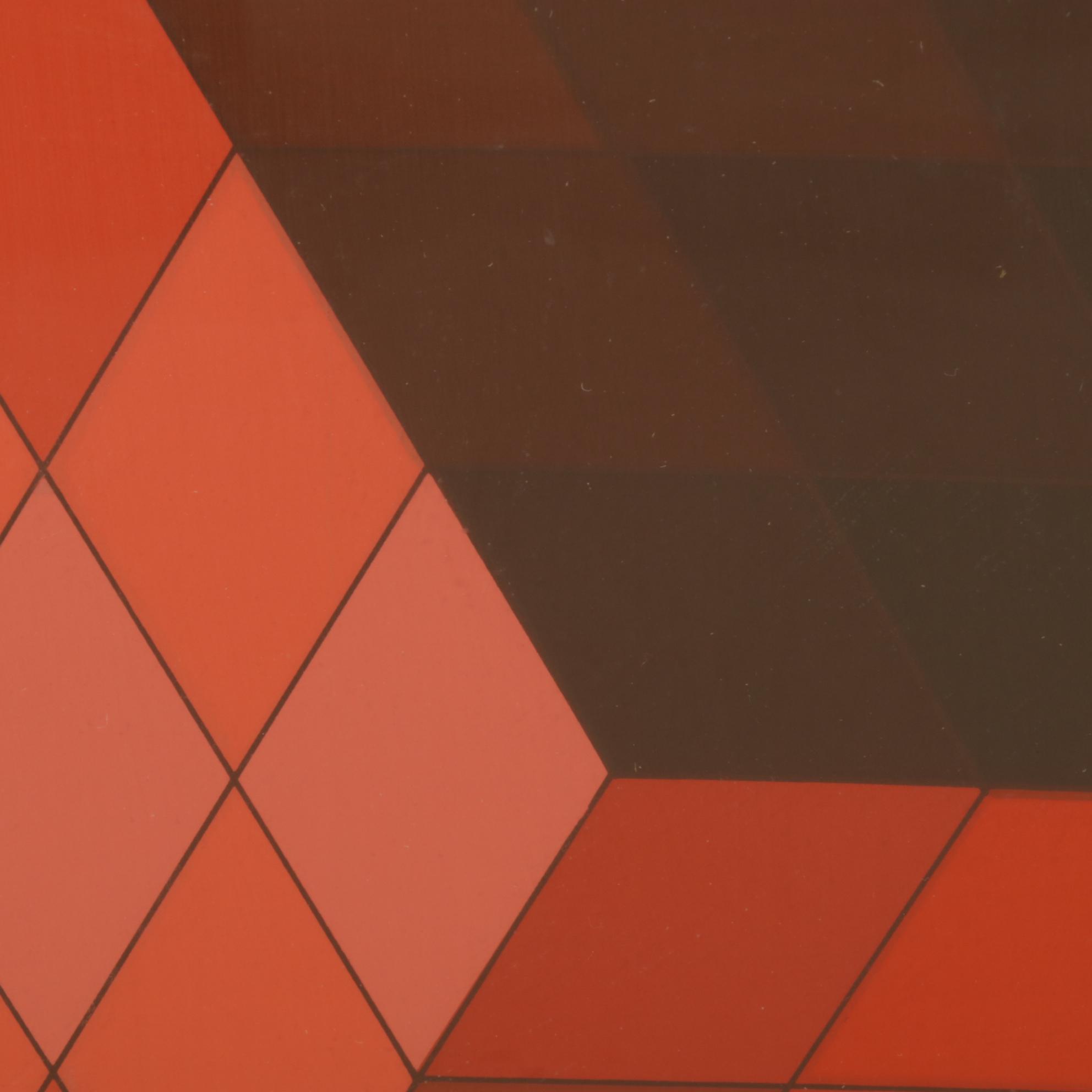 Victor Vasarely Op Art Serigraph "Gestalt Philadelphia," 1974