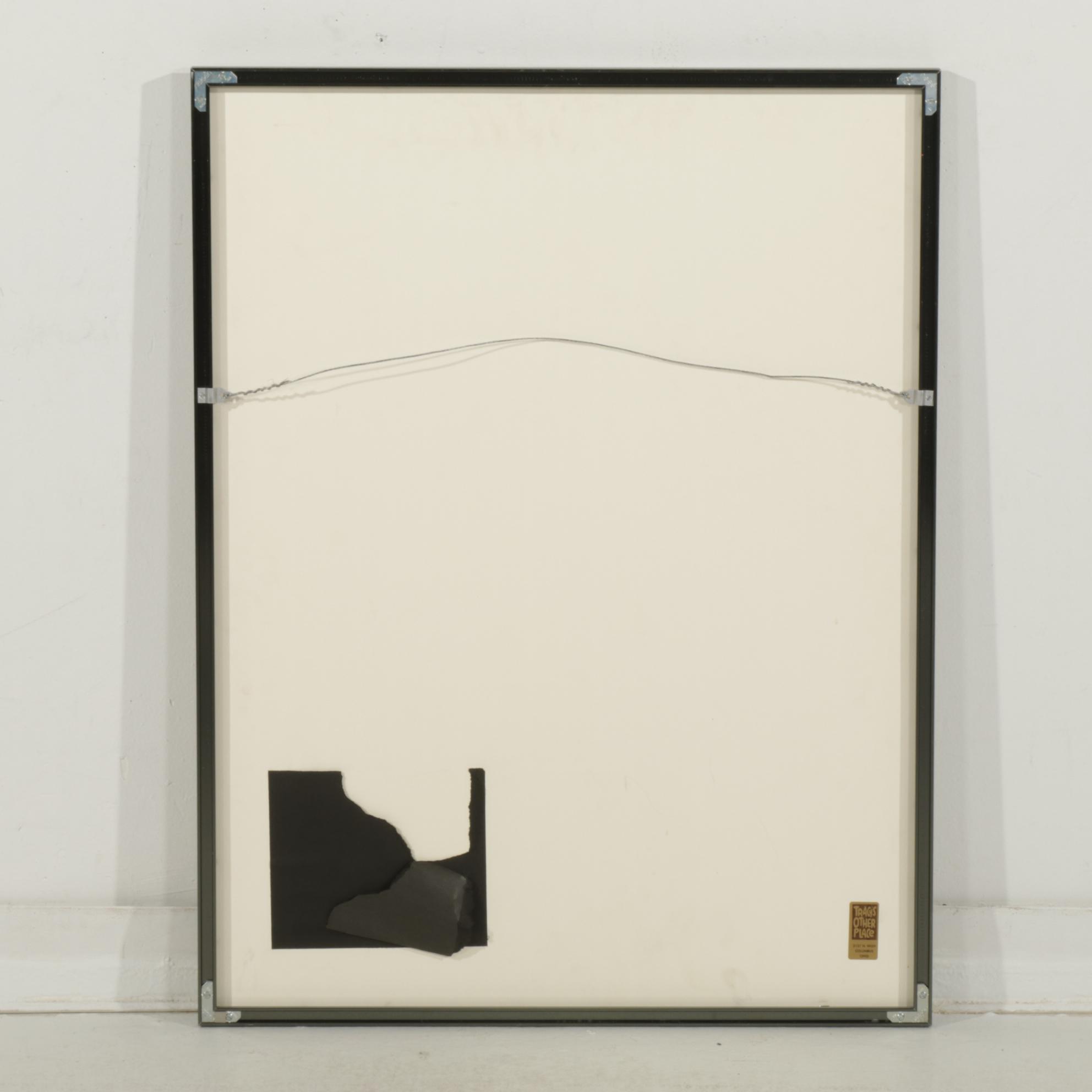 Stylized Nocturne Forest Landscape Color Lithograph, 1989