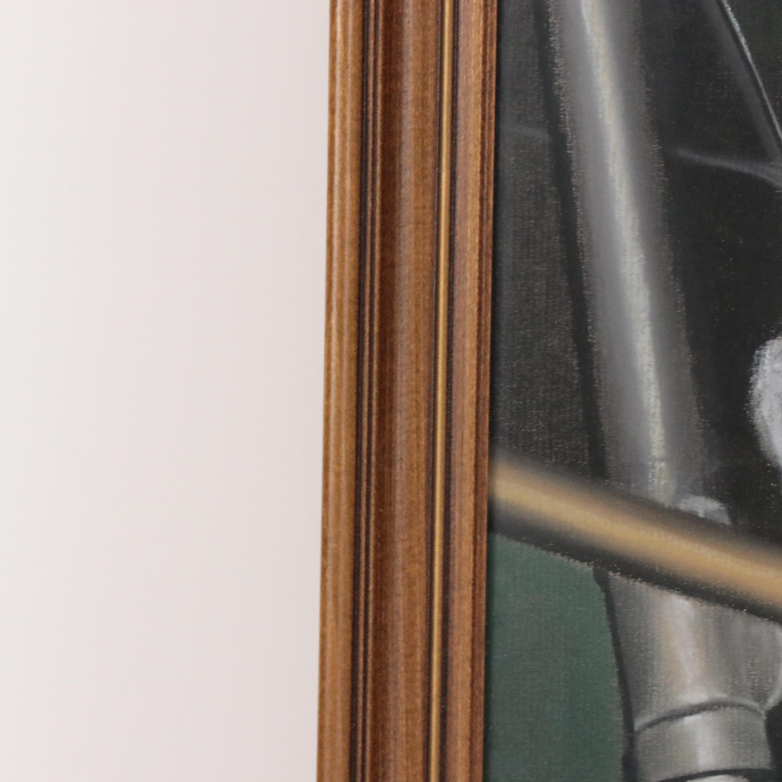 Large-Scale Hyperrealist Colored Pencil Drawing of Railroad Conductor Bill Smith