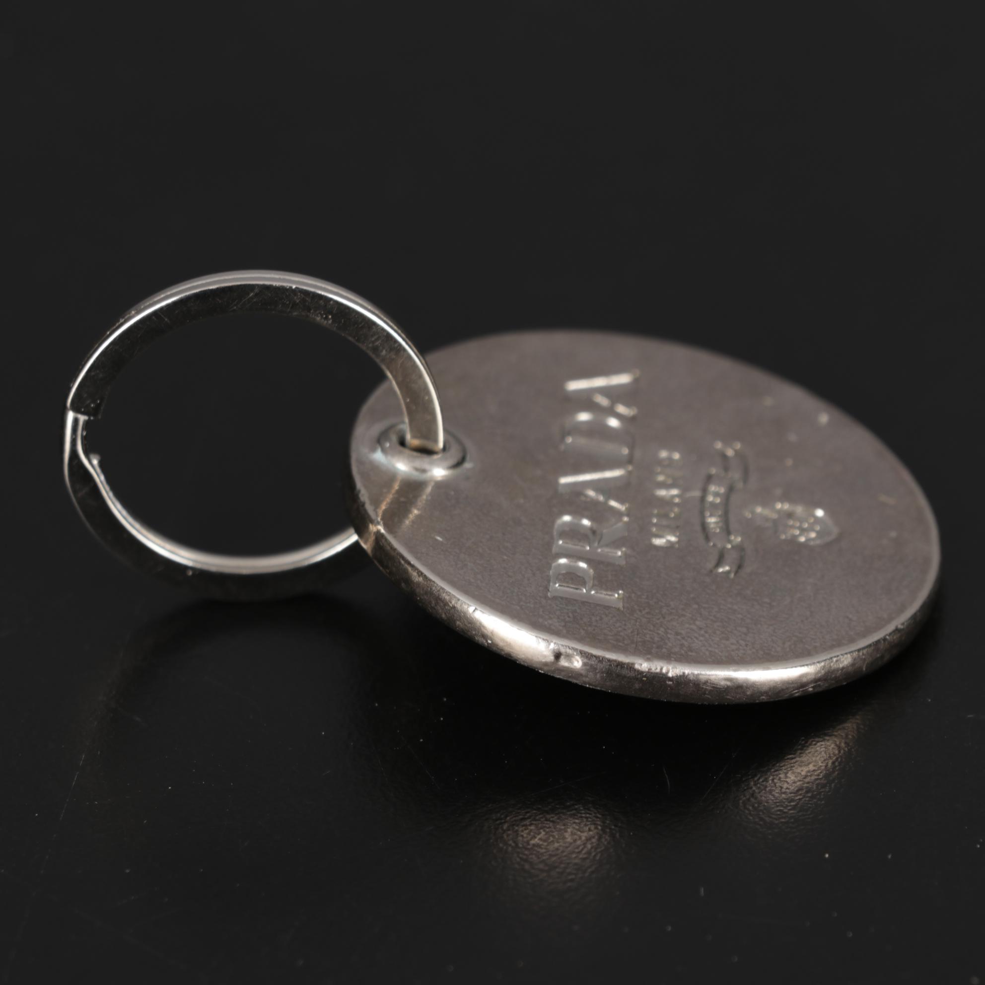 Prada Key Ring with Monogrammed Tag