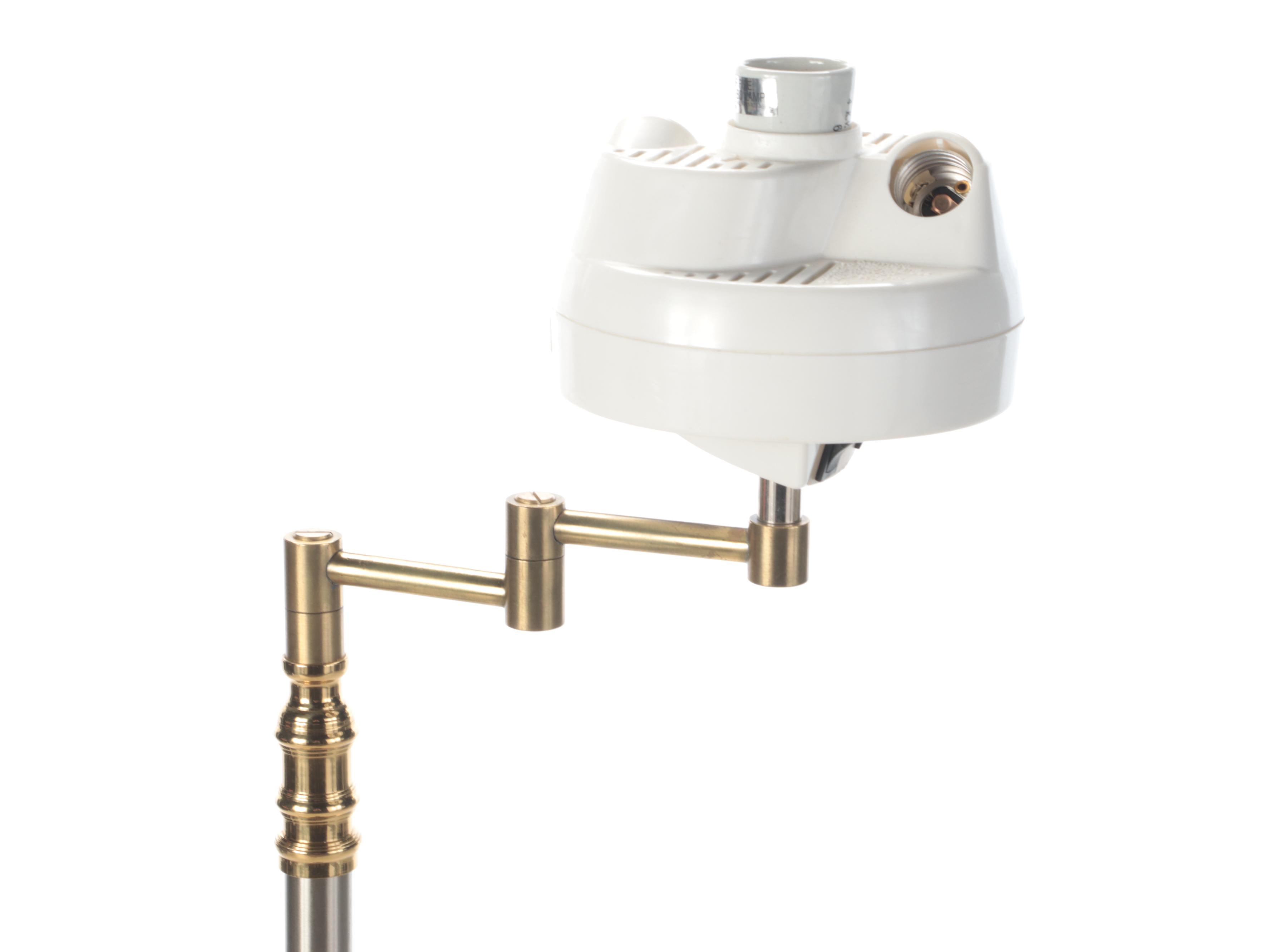 Brushed Nickel Swing Arm Floor Lamp