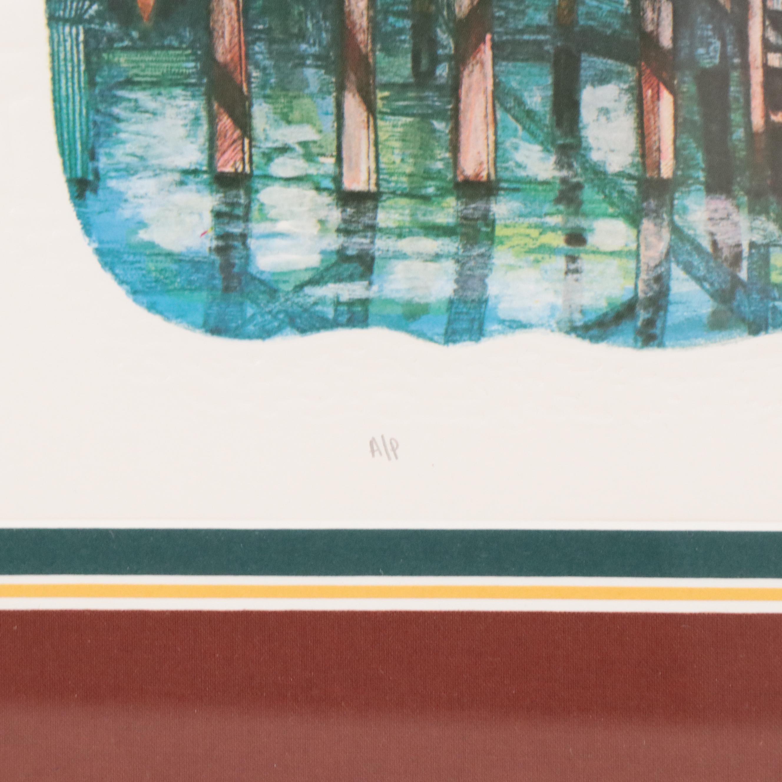 Amram Ebgi Lithograph "City of Jaffa"