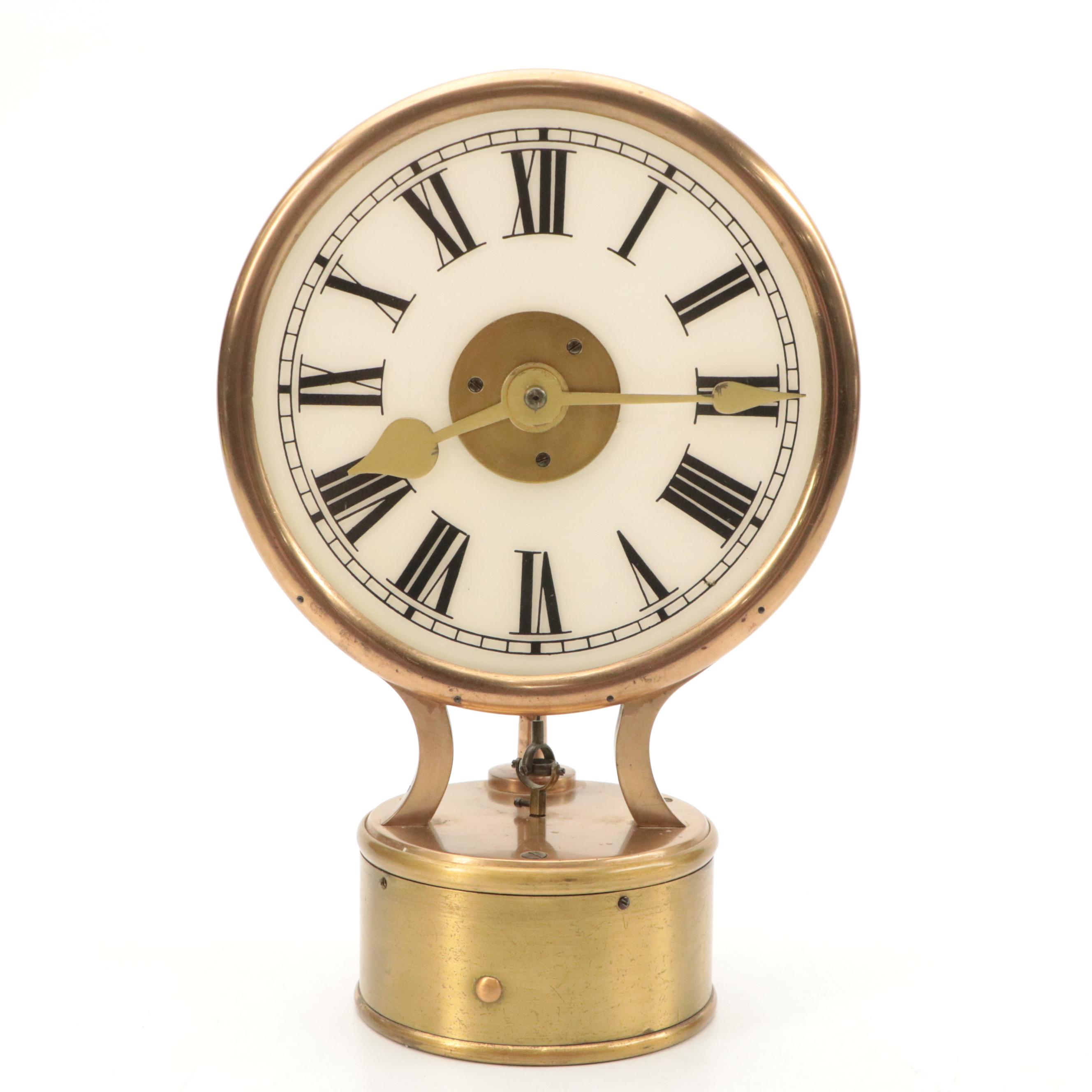 Victor Athanase Pierret Backlit Mantel Clock/Candle Holder