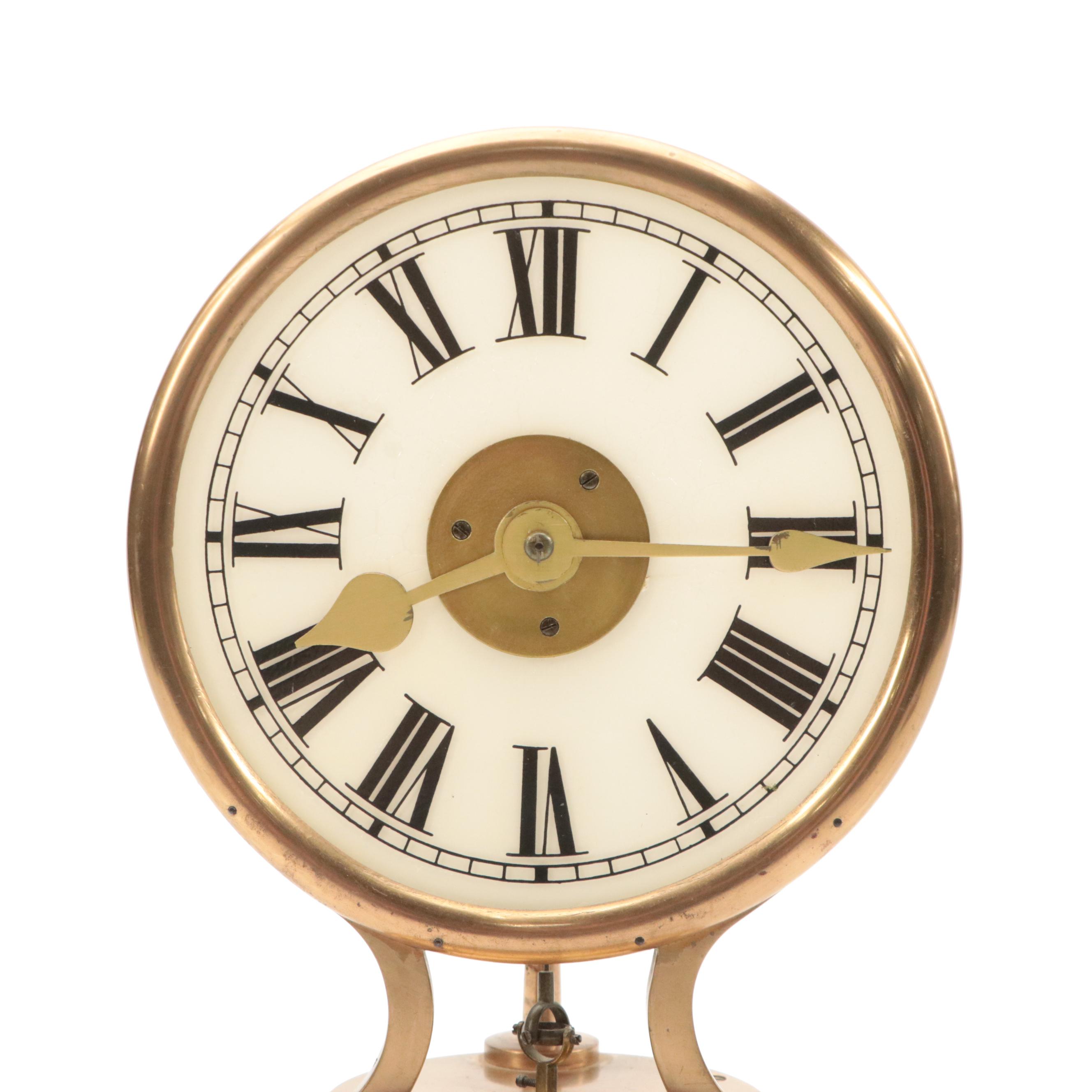 Victor Athanase Pierret Backlit Mantel Clock/Candle Holder