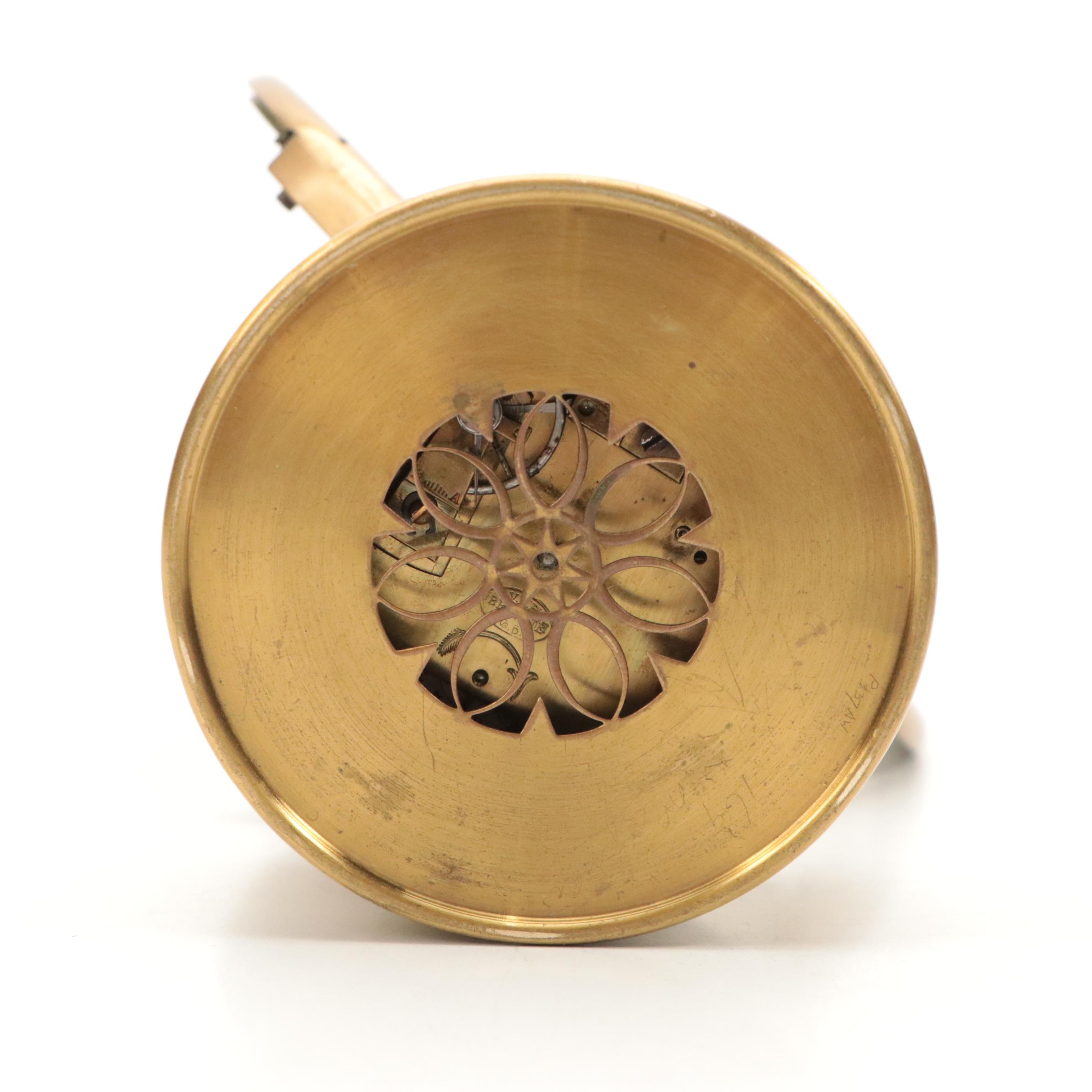 Victor Athanase Pierret Backlit Mantel Clock/Candle Holder