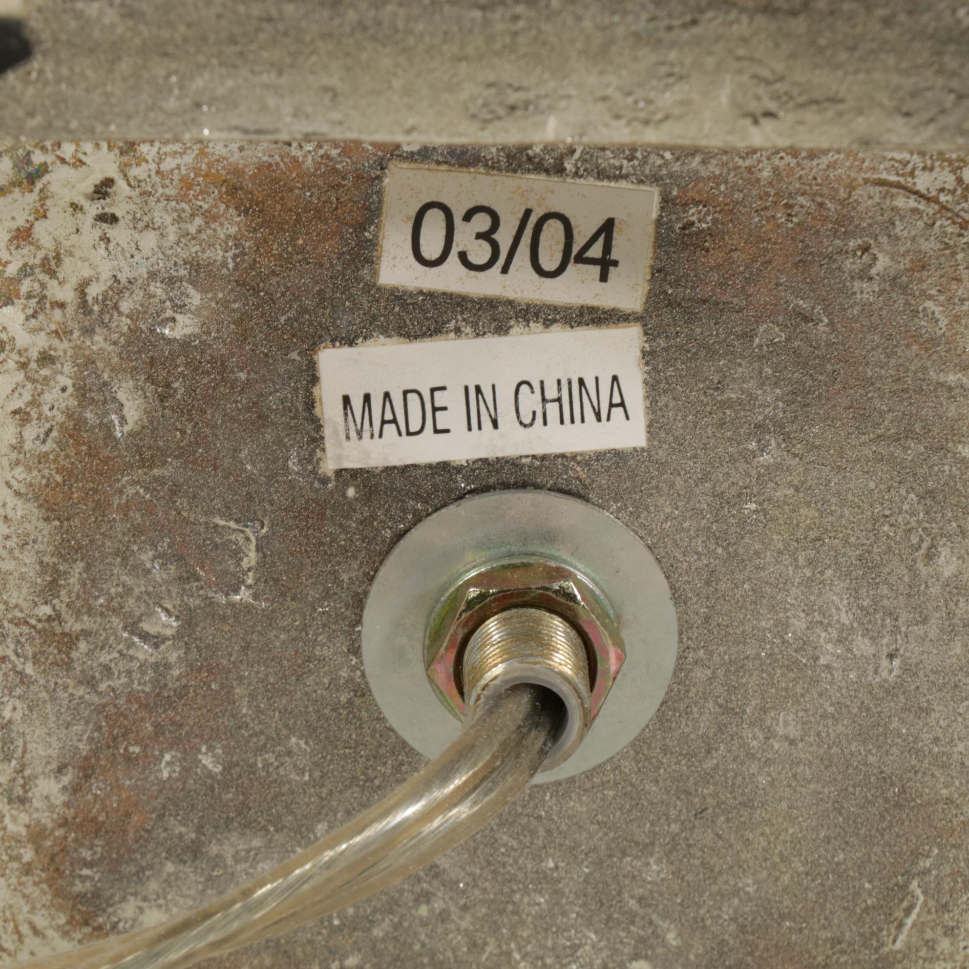 Pair of Silver Gilt Metal and Stacked Glass Sphere Table Lamps