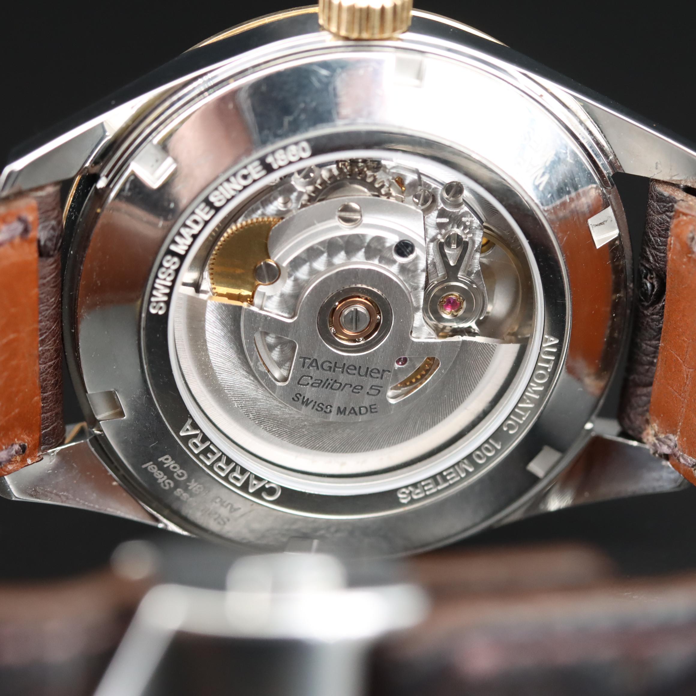 TAG Heuer 18K Gold and Stainless Steel, Calibre 5 39MM Automatic Watch