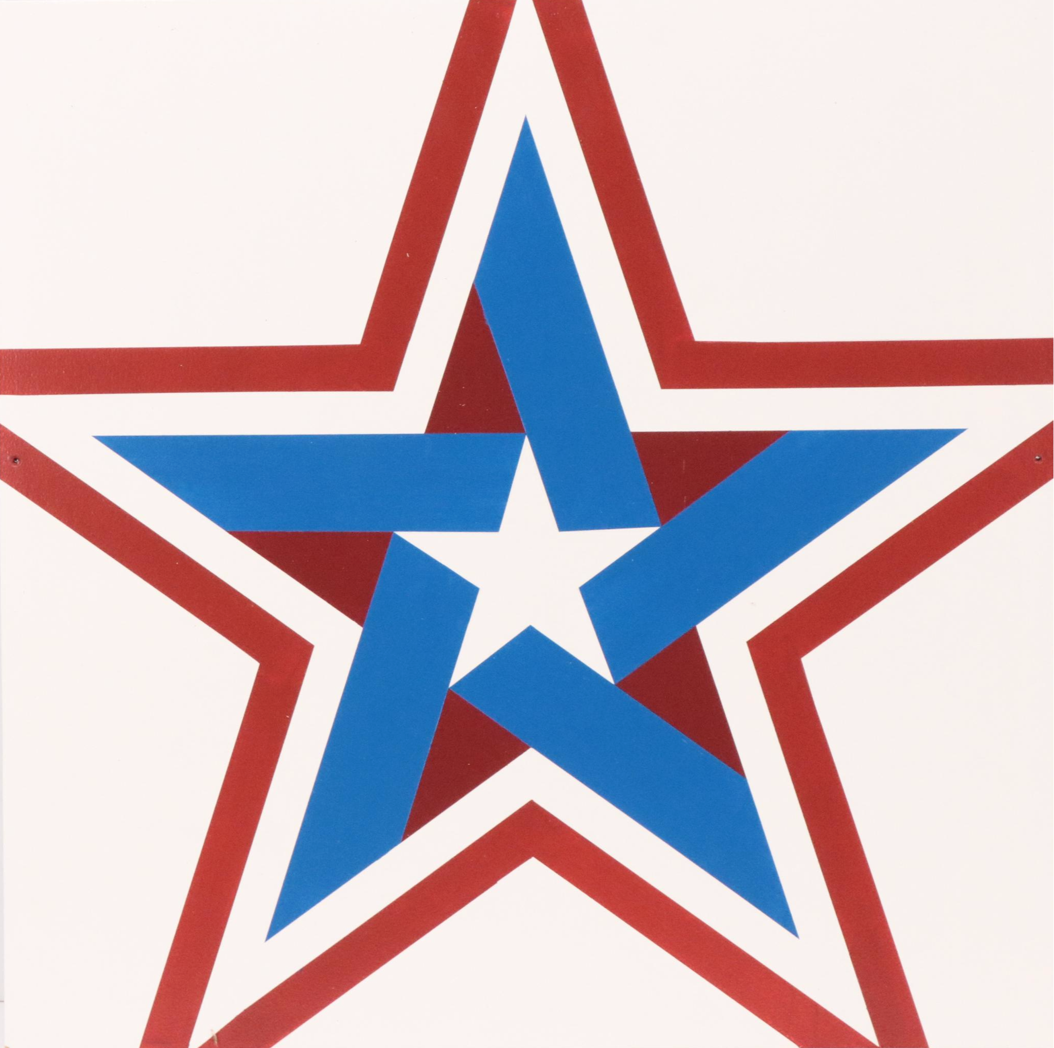 Acrylic Painting of Star in Red, White and Blue