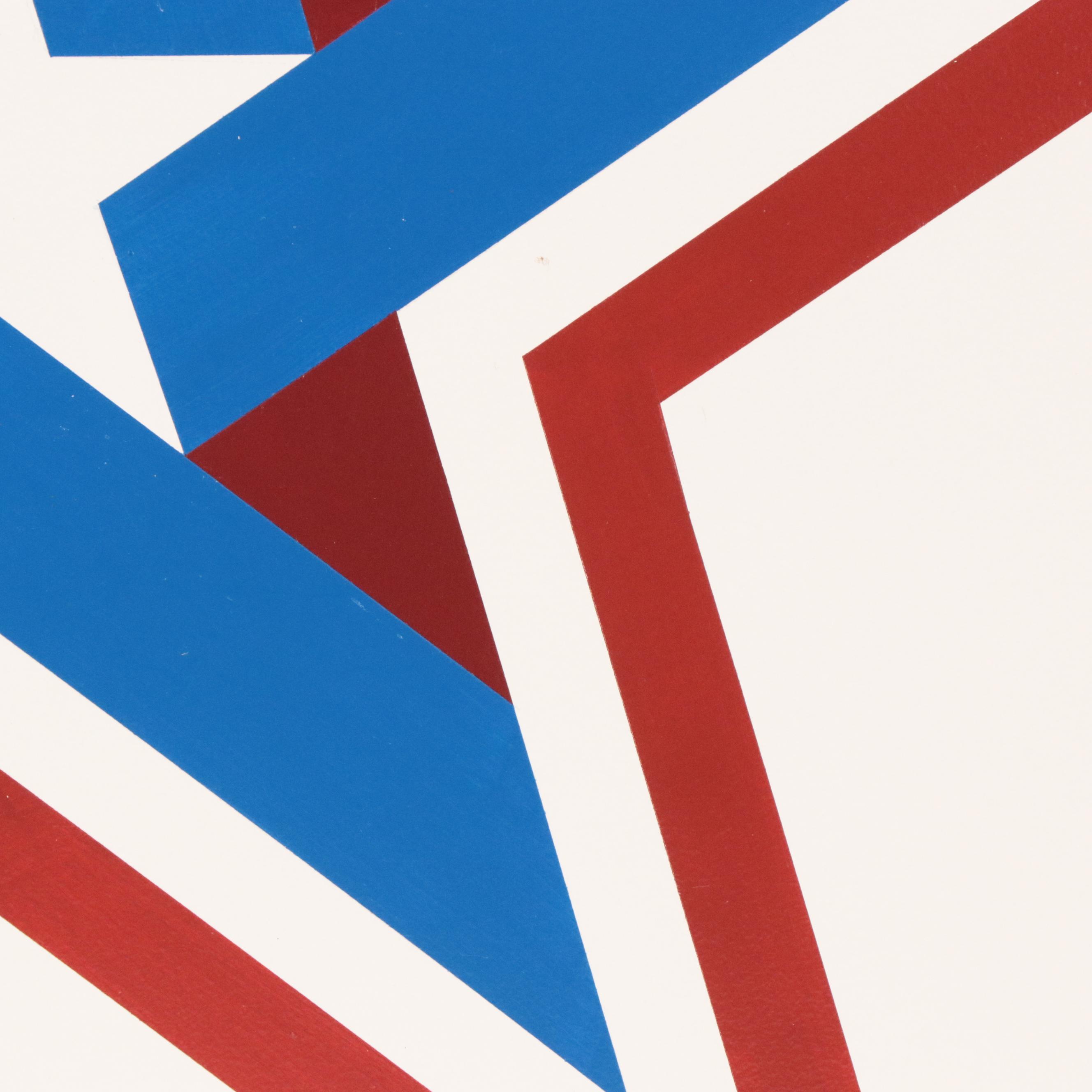 Acrylic Painting of Star in Red, White and Blue