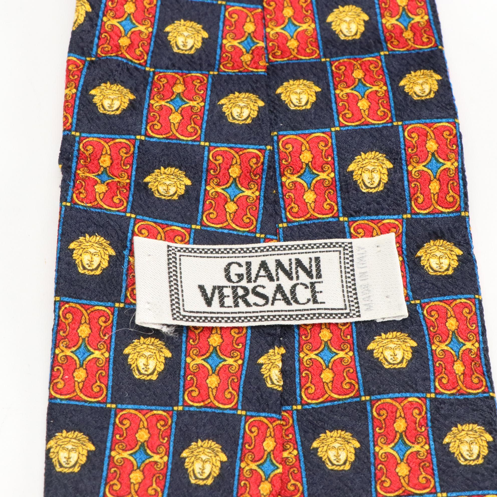 Four Gianni Versace Silk Neckties