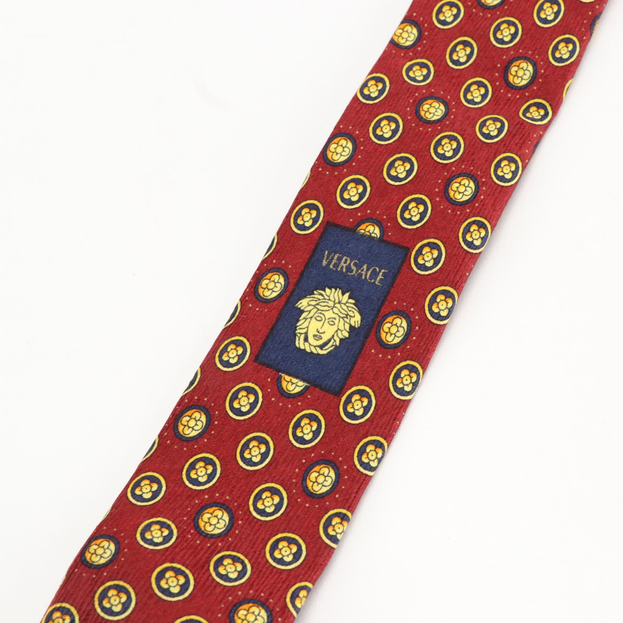 Four Gianni Versace Silk Neckties