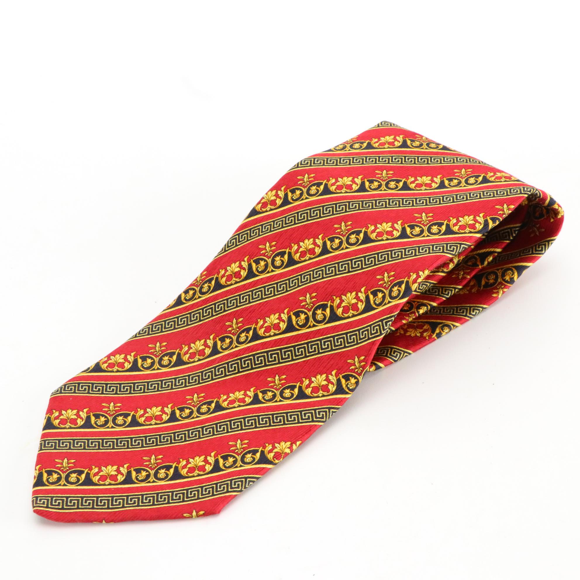Four Gianni Versace Silk Neckties
