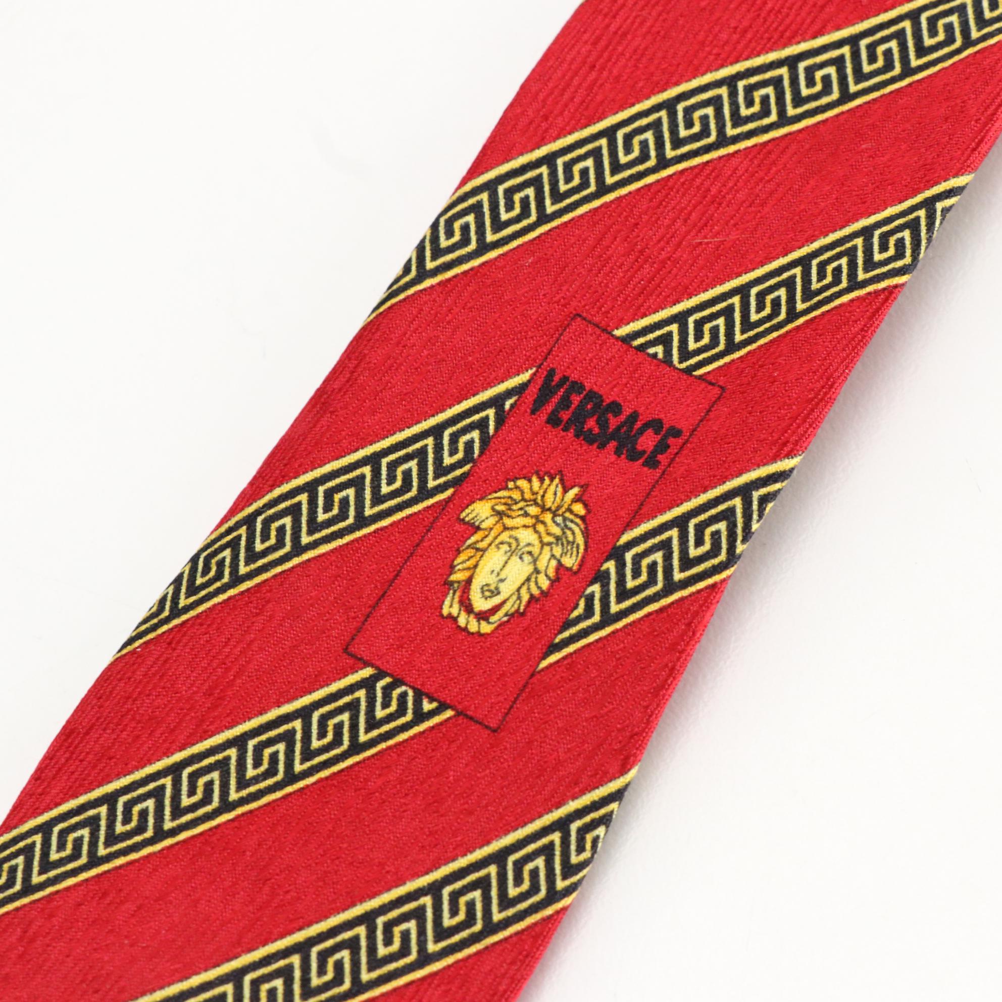 Four Gianni Versace Silk Neckties