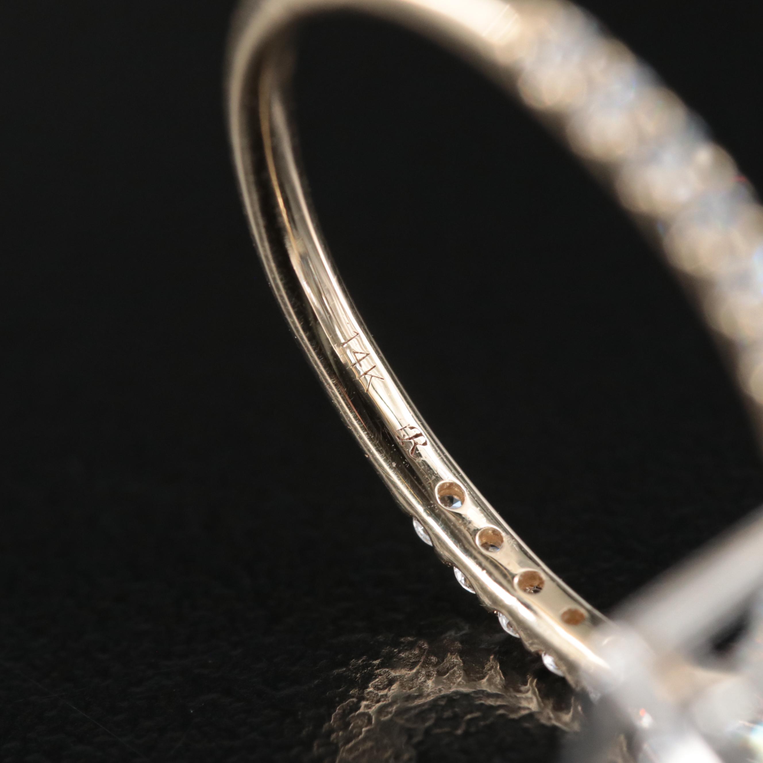 14K and Platinum 11.87 CTW Lab Grown Diamond Ring with IGI Report