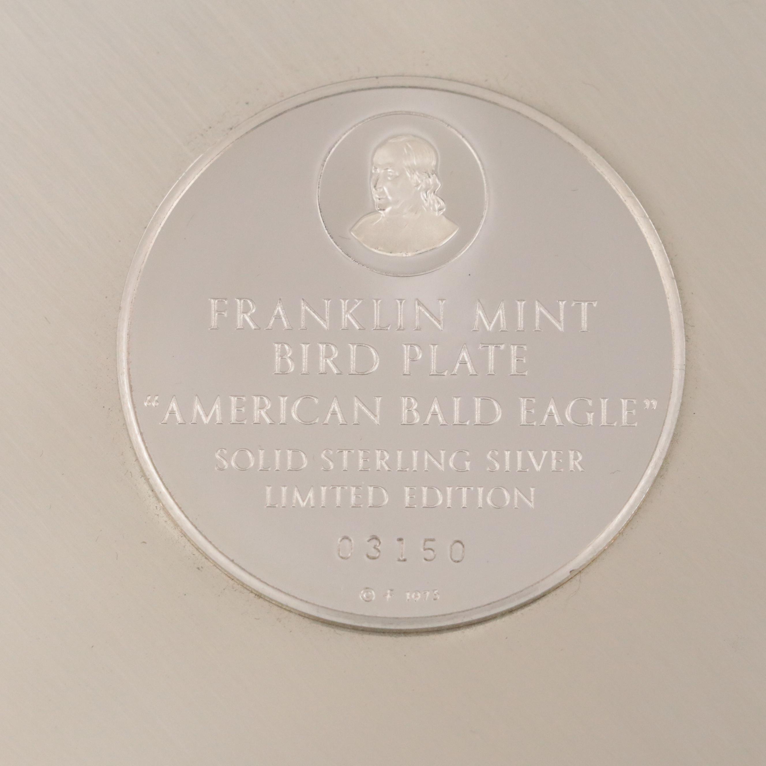 Franklin Mint "American Bald Eagle" and More Sterling Silver Collector Plates