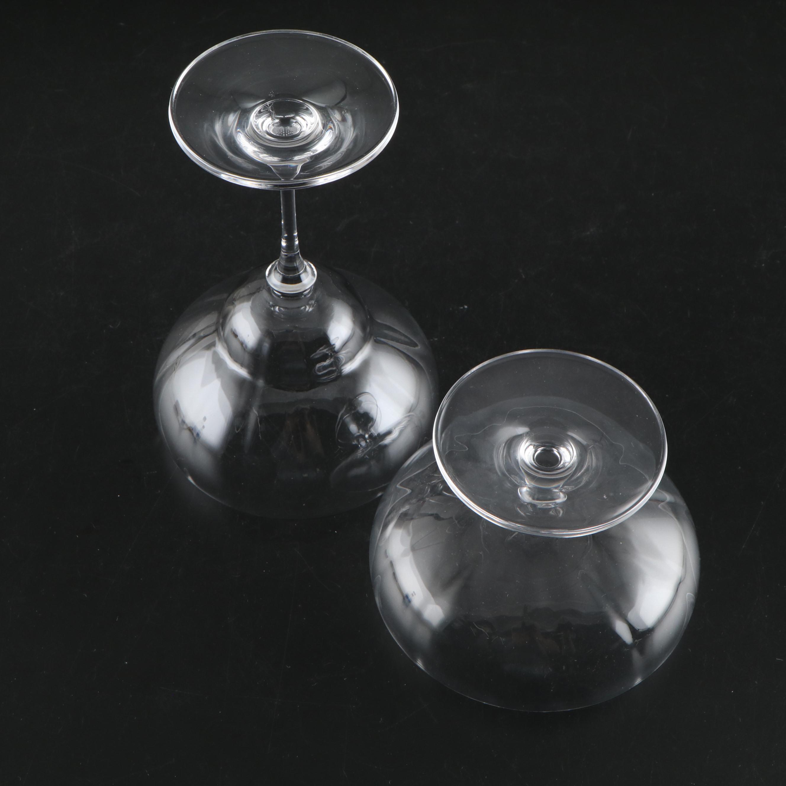 Clear Glass Martini Glass with Glass Footed Dessert Bowls