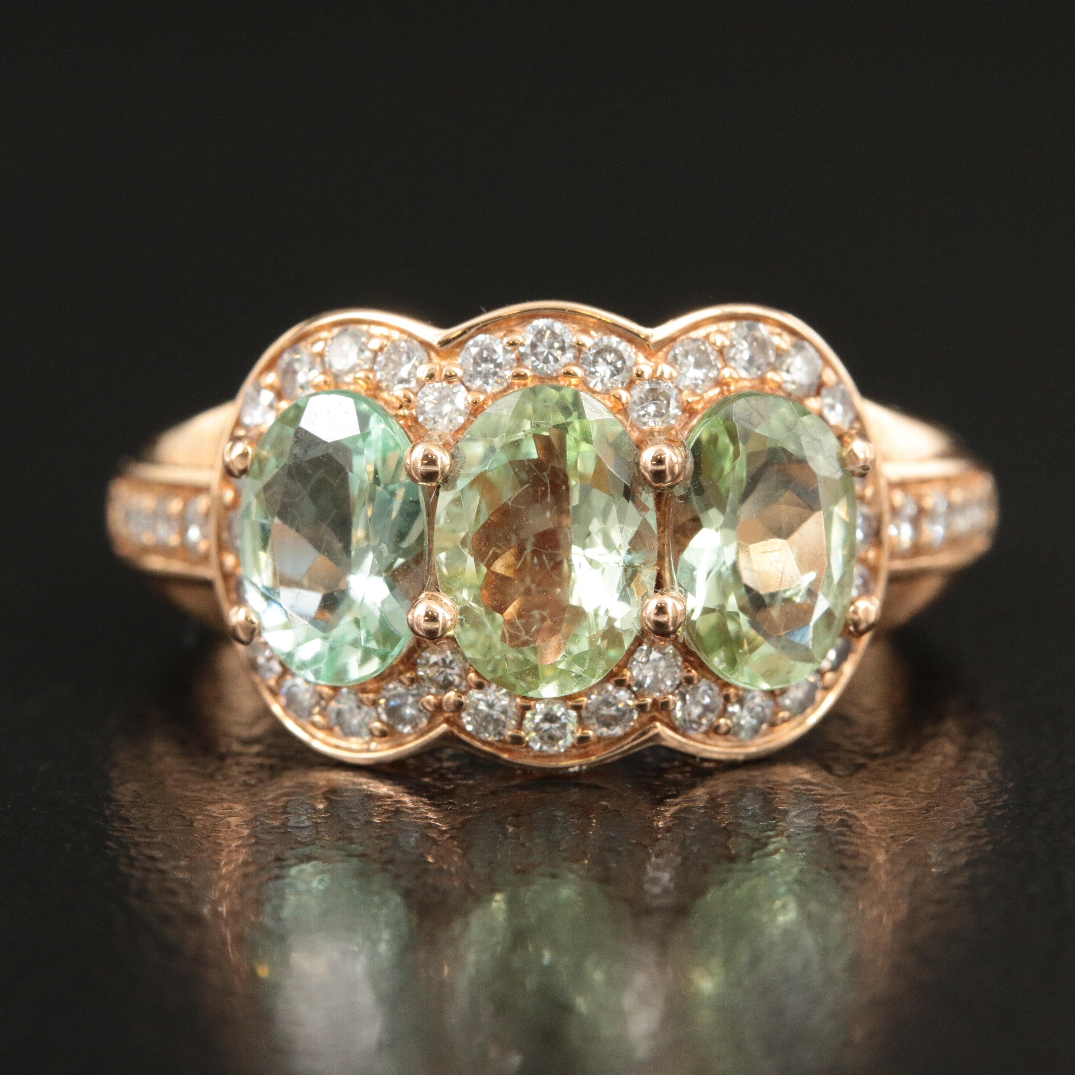 Chromia 18K Rose Gold Grossularite Garnet and 0.41 CTW Diamond Ring