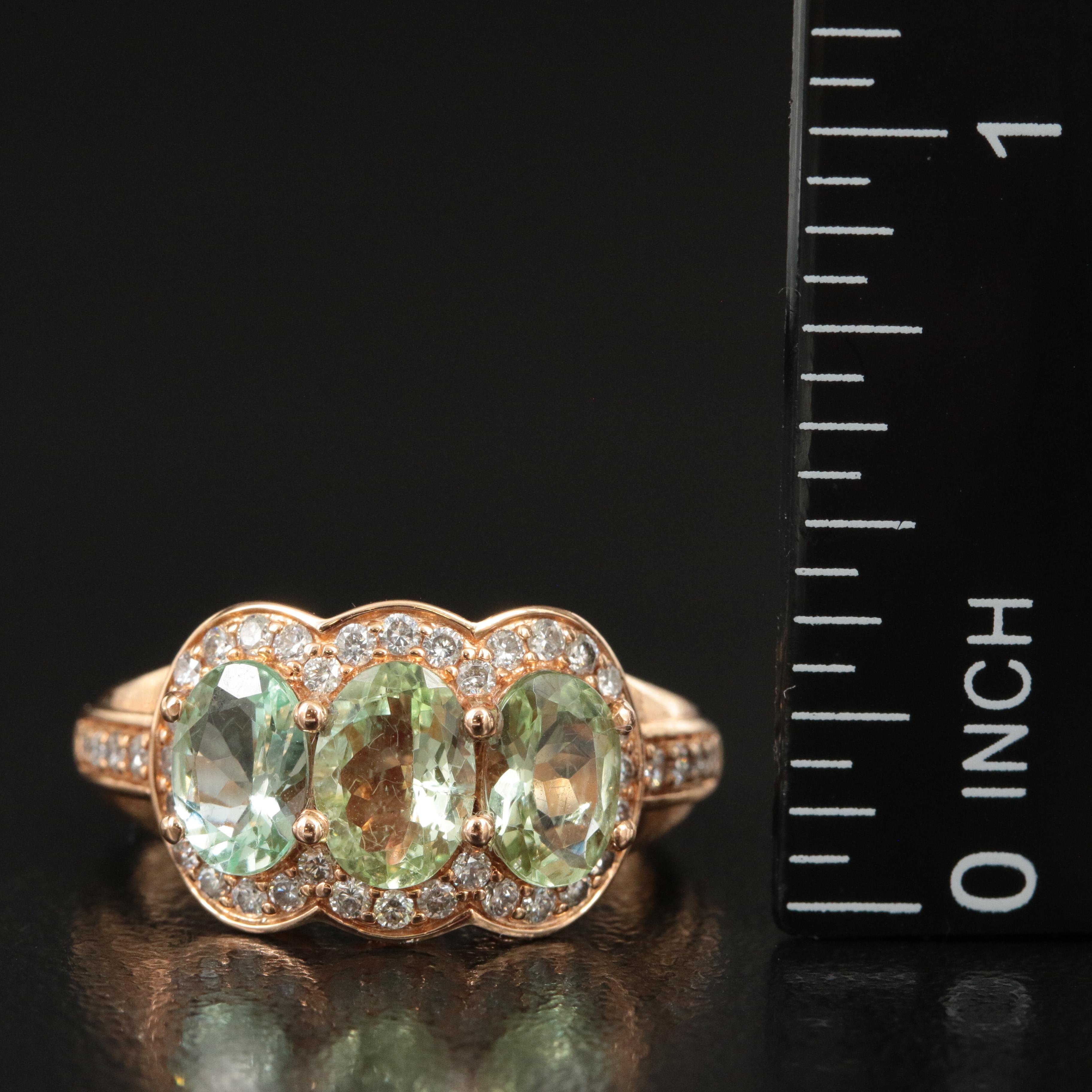 Chromia 18K Rose Gold Grossularite Garnet and 0.41 CTW Diamond Ring