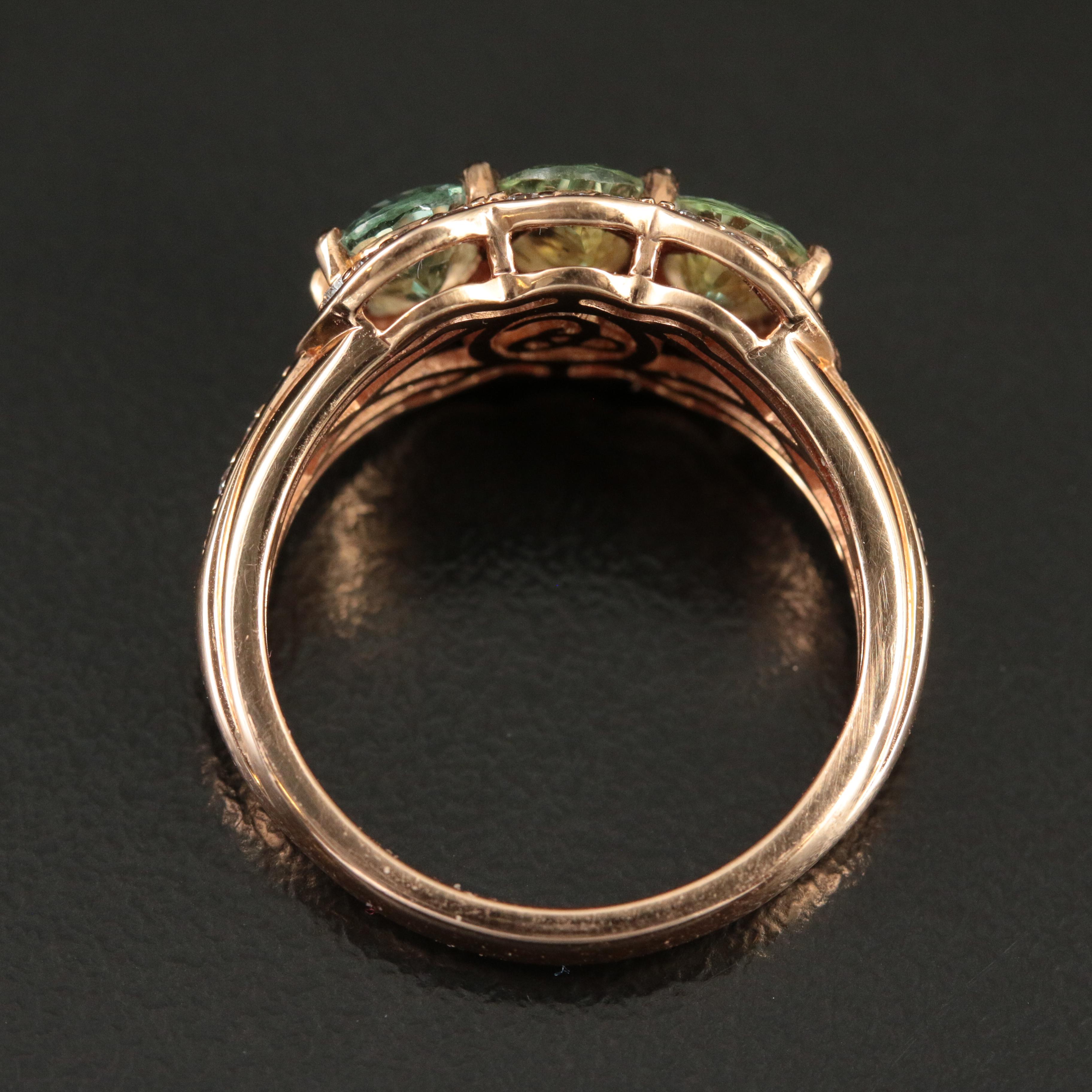 Chromia 18K Rose Gold Grossularite Garnet and 0.41 CTW Diamond Ring